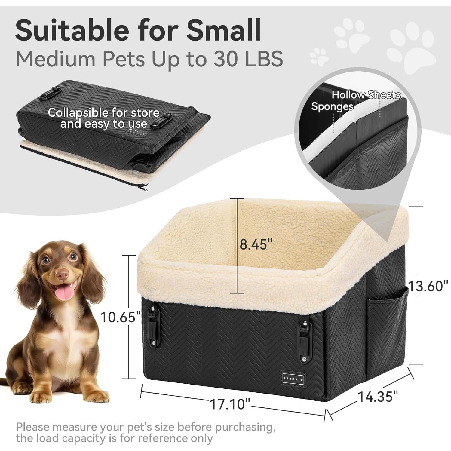 Asiento Elevador para Perros Pequeños PETSFIT - Cuero PU Impermeable