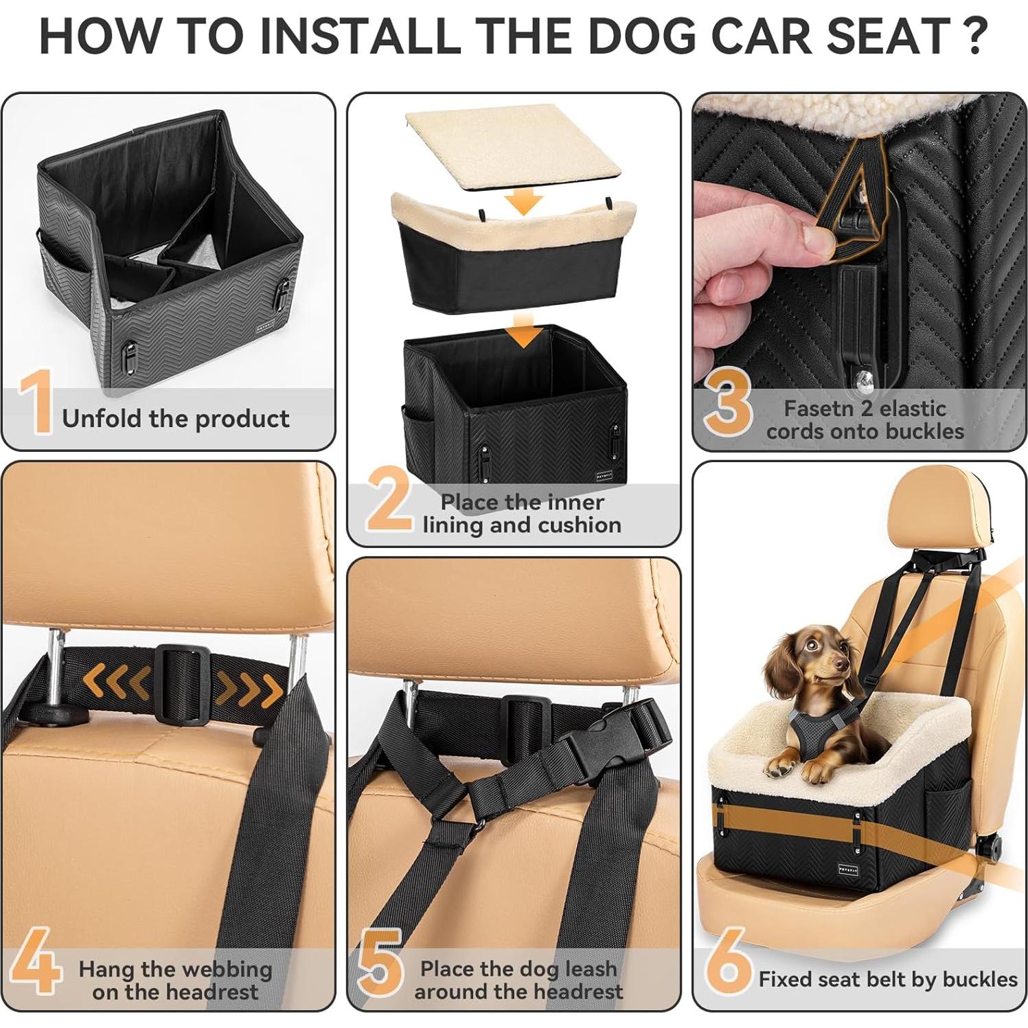Asiento Elevador para Perros Pequeños PETSFIT - Cuero PU Impermeable