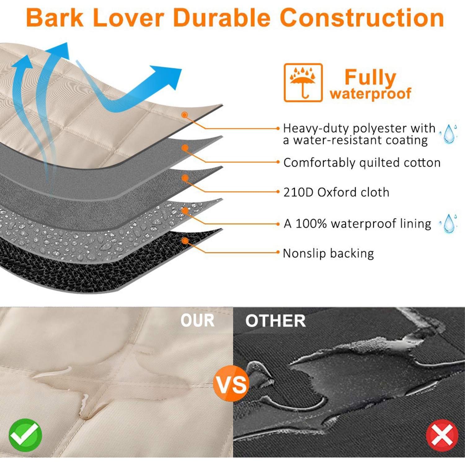 Funda de Asiento para Perros Bark Lover Beige 137x147 cm