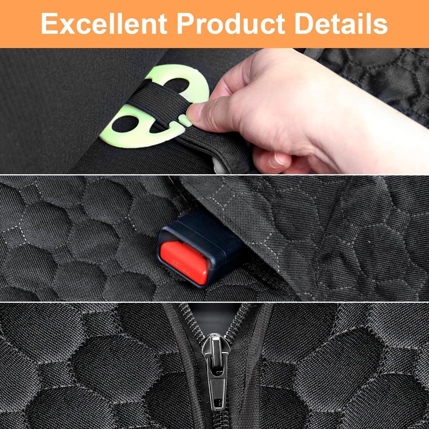 Funda de Asiento para Perros Mancro Naranja 600D Resistente al Agua