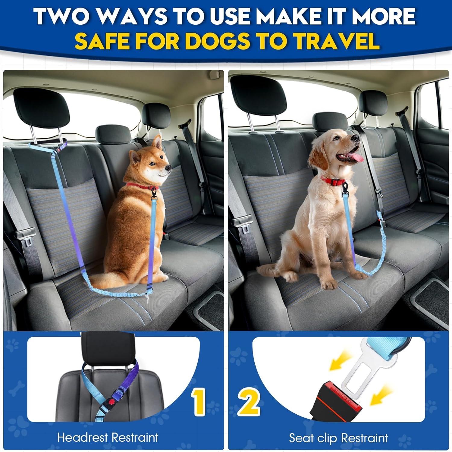 Arnés de Seguridad para Perros Relux Ajustable Azul 2 Piezas