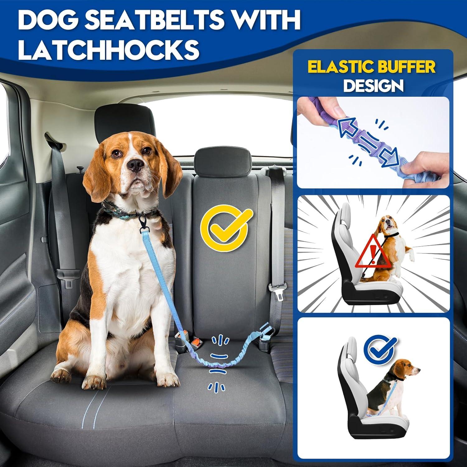 Arnés de Seguridad para Perros Relux Ajustable Azul 2 Piezas