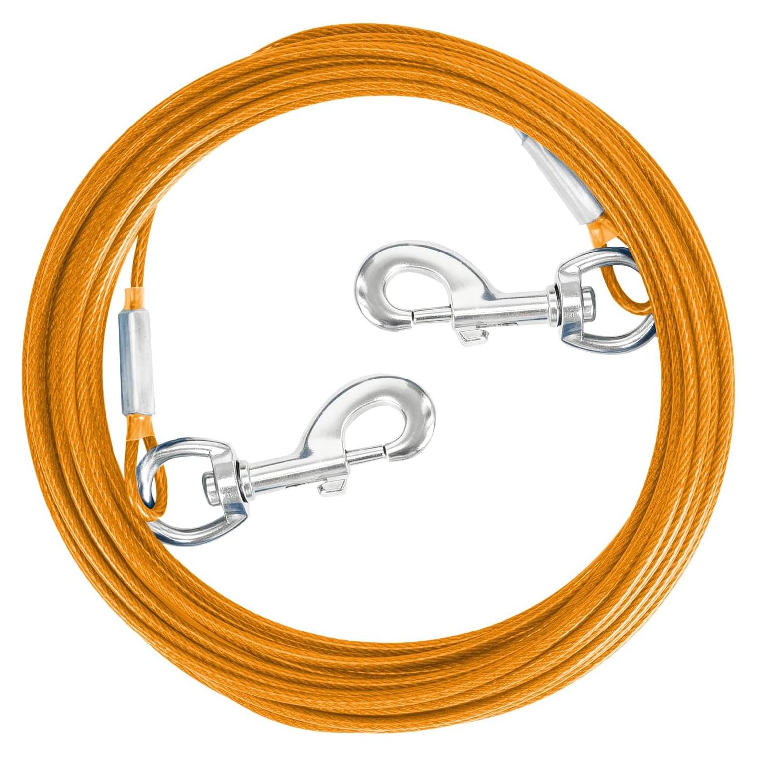 Cable de Amarre para Perros Mi Metty 3m Alta Resistencia Naranja