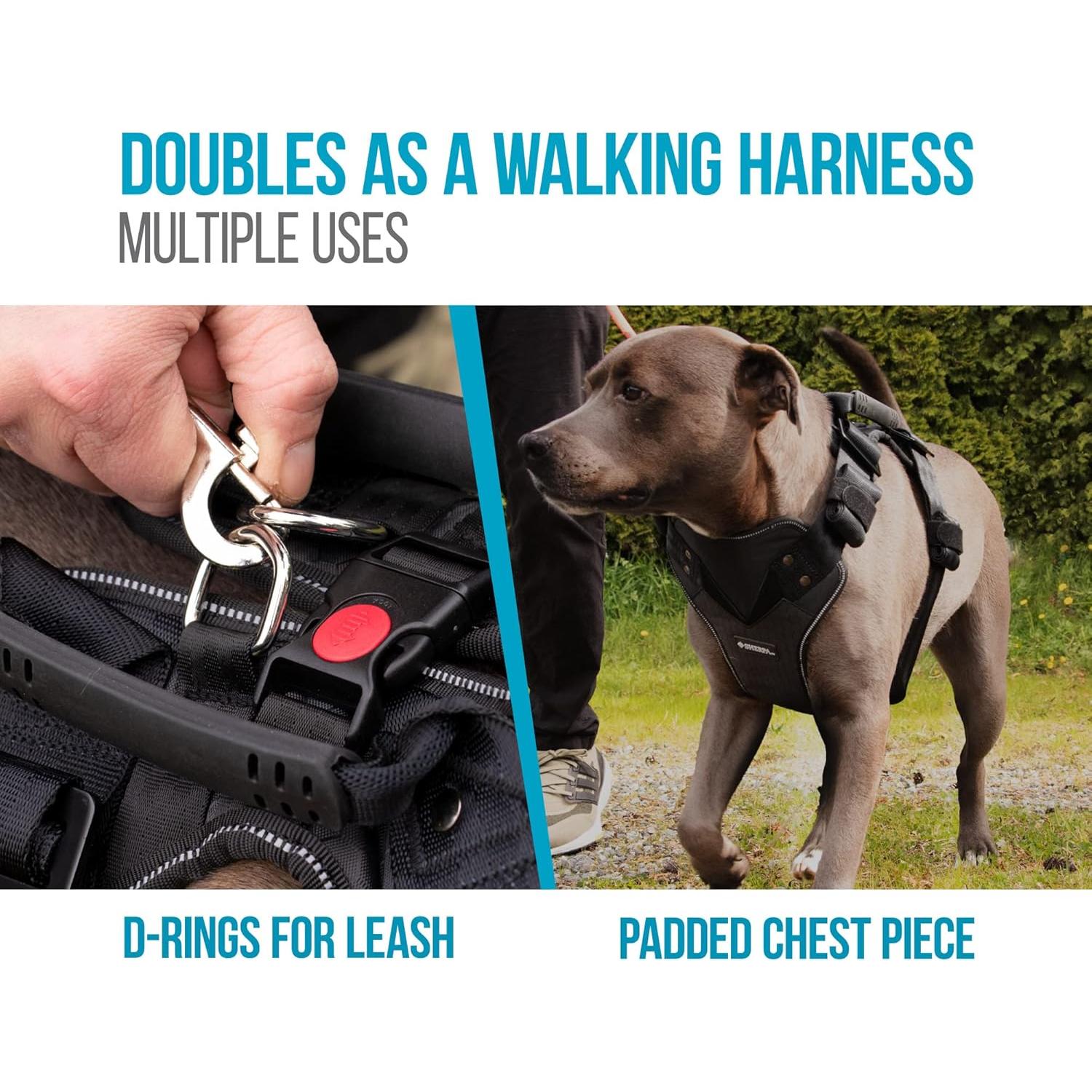 Arnés de Perro de Seguridad Sherpa - Grande, Negro, Probado en Choques