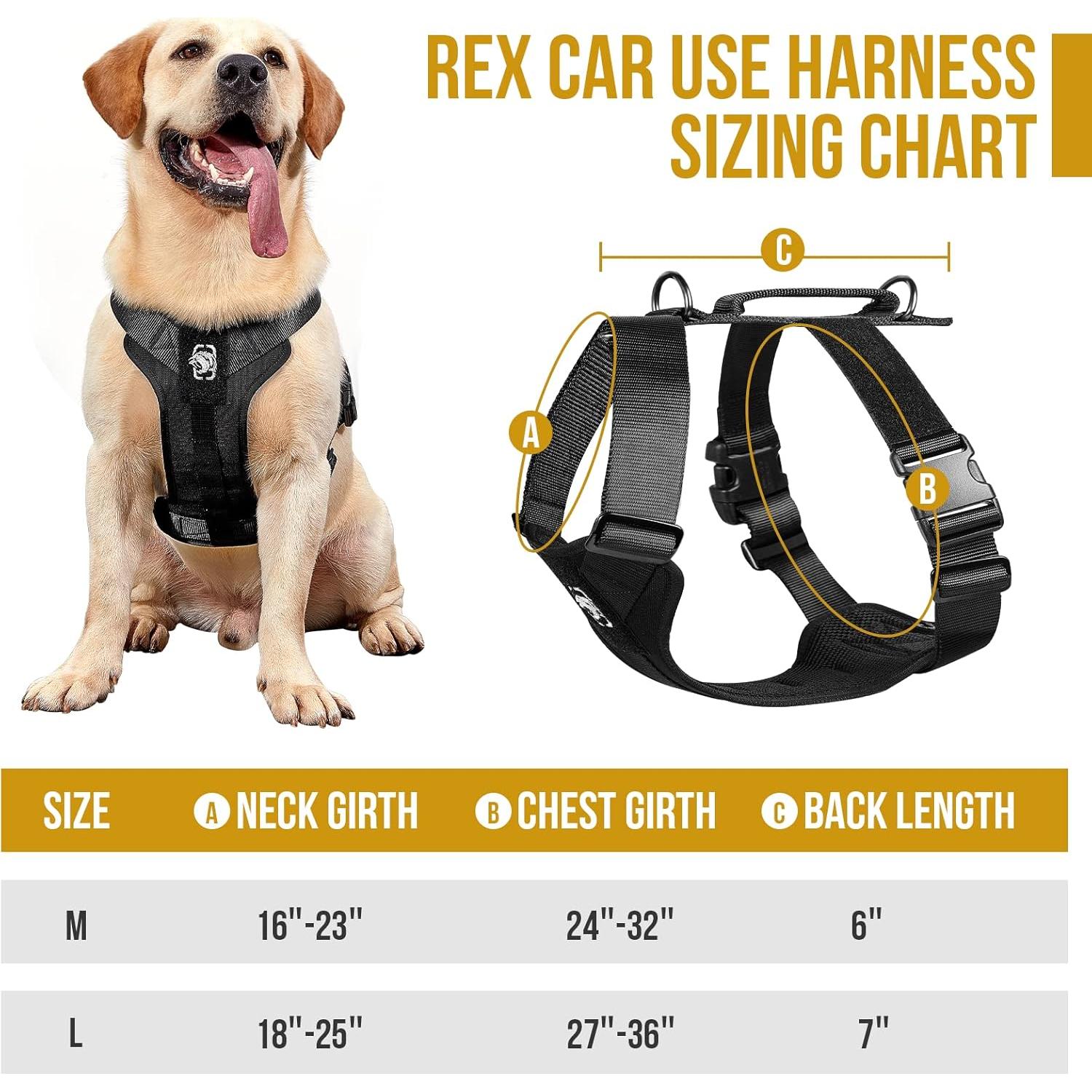 Arnés de Seguridad para Perros OneTigris REX Ajustable L