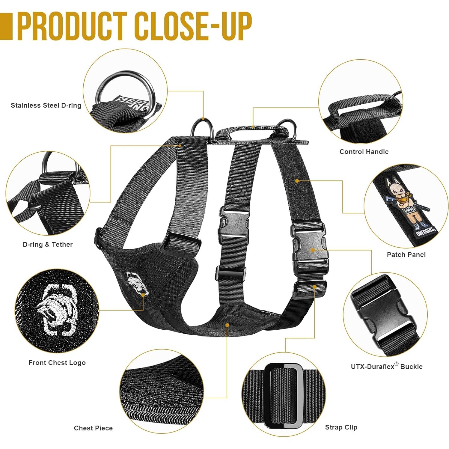 Arnés de Seguridad para Perros OneTigris REX Ajustable L