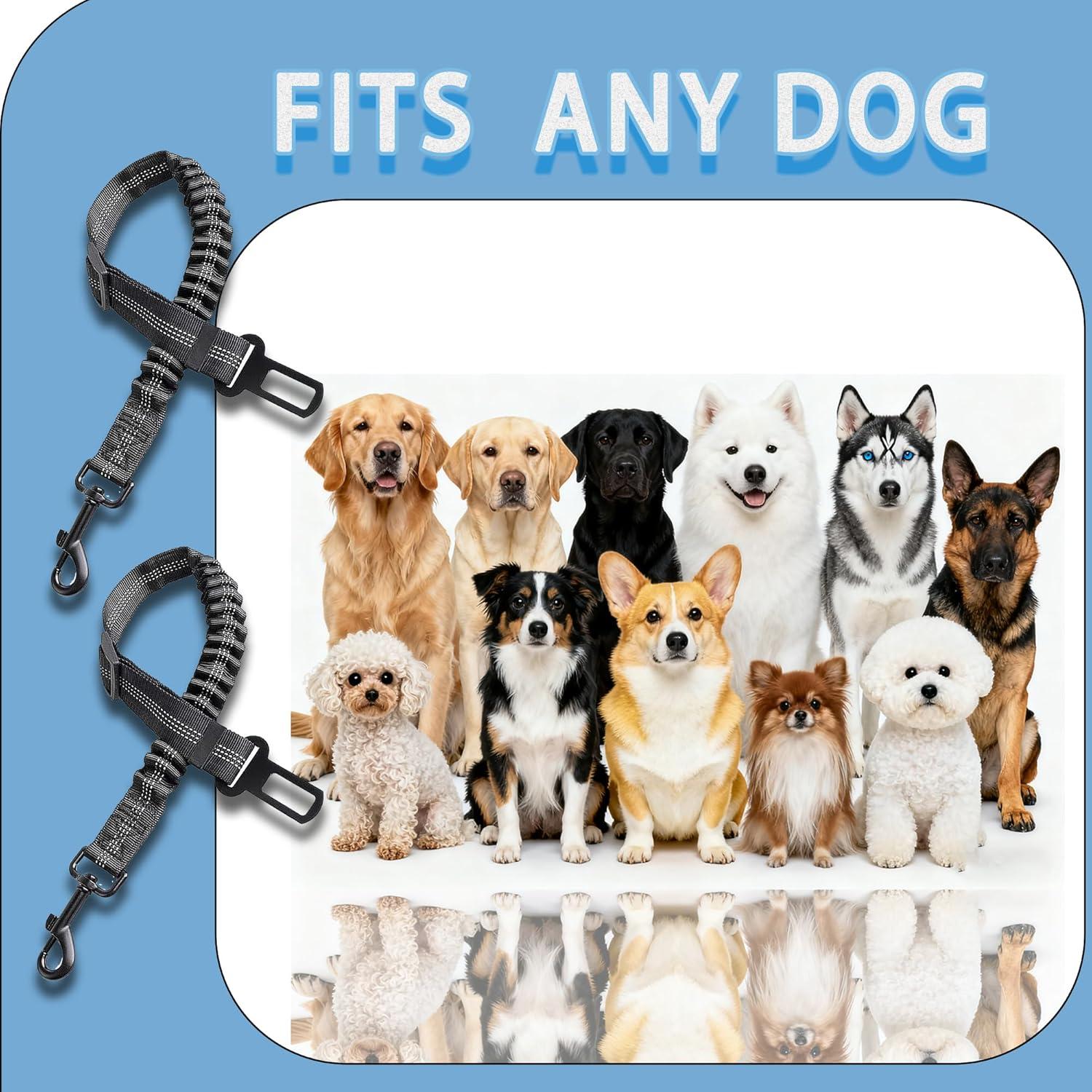 Cinturón de Seguridad para Perros Gobelieve 2-Pack Ajustable