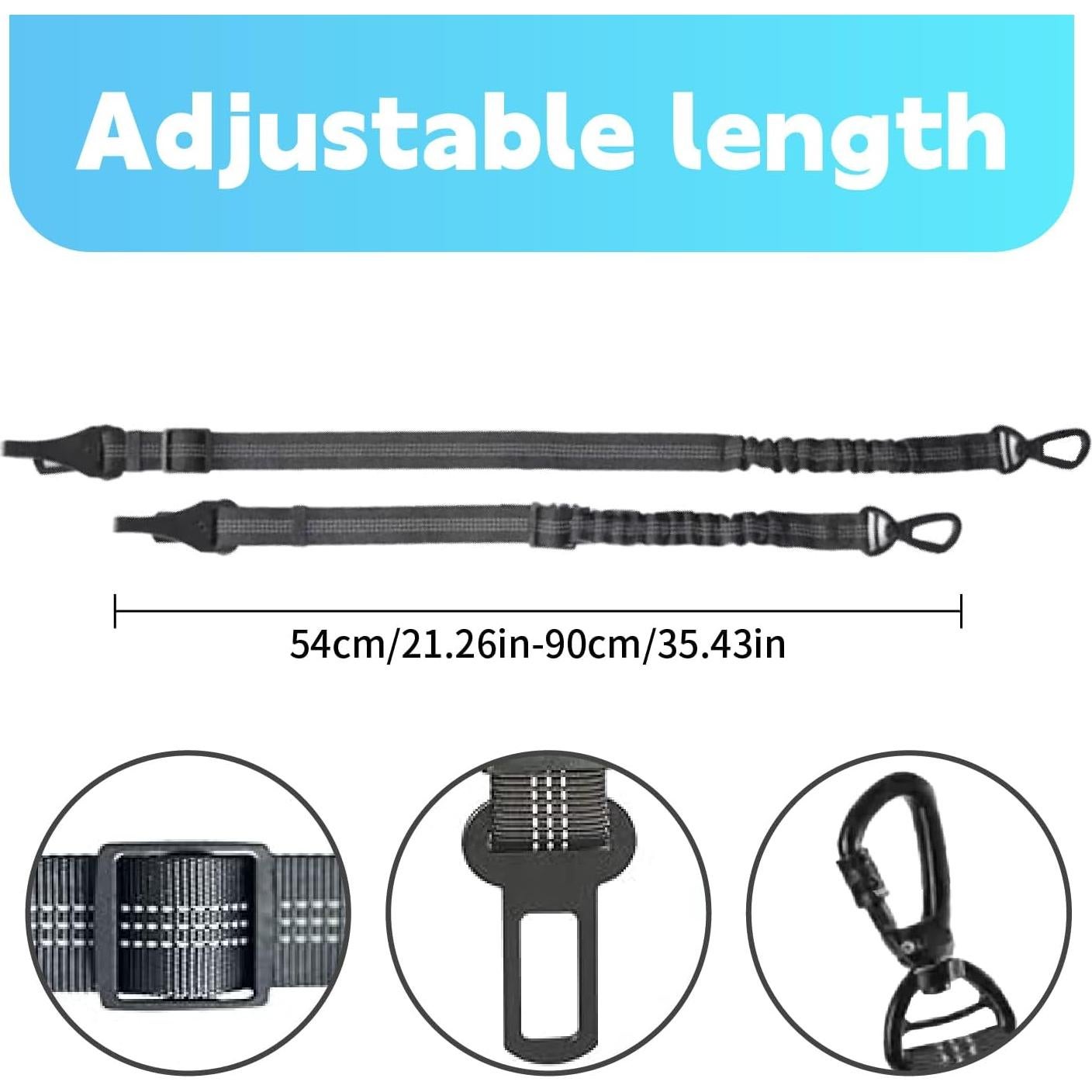 Cinturón de Seguridad para Perros ZenithFast 2Pack Ajustable