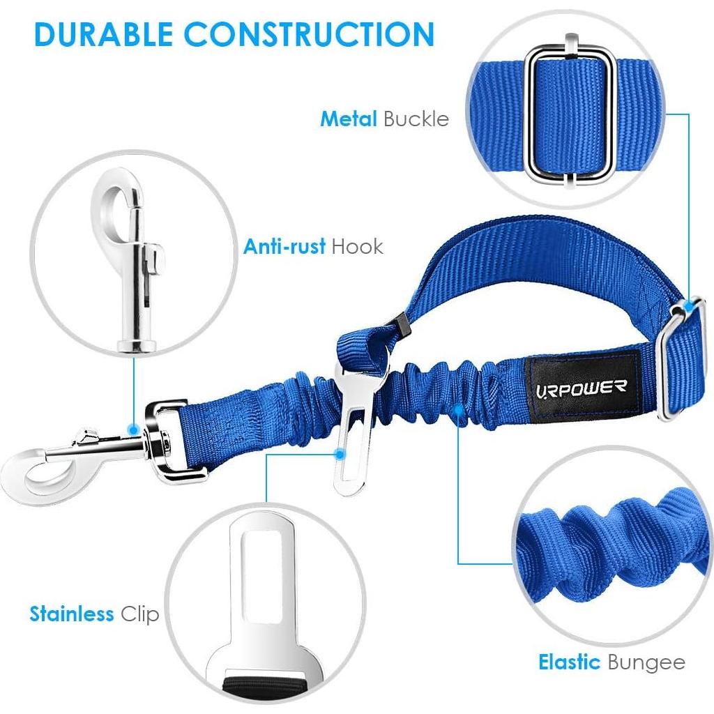 Cinturón de Seguridad para Perros URPOWER Ajustable 63-90 cm