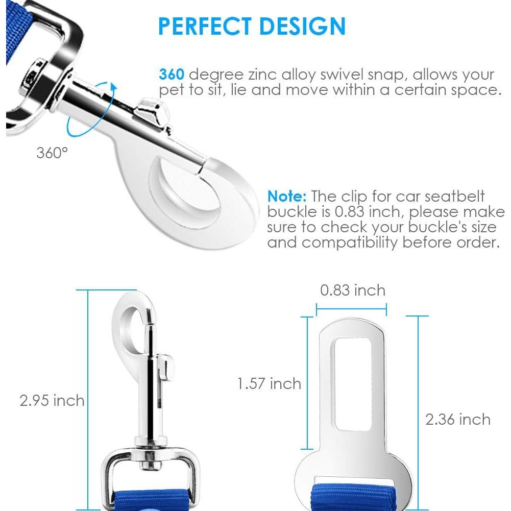Cinturón de Seguridad para Perros URPOWER Ajustable 63-90 cm