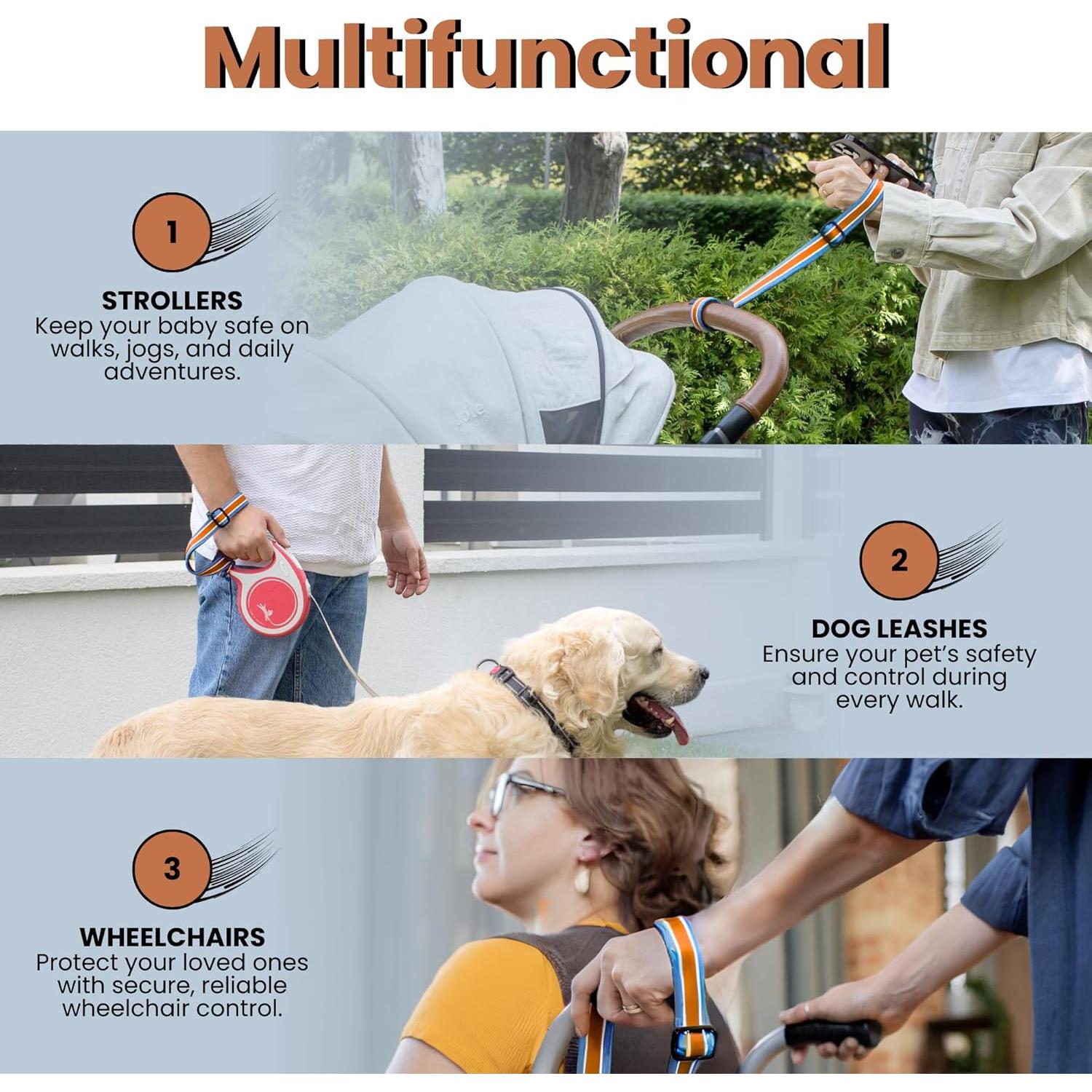 Correa de Muñeca de Seguridad Votrali Ajustable para Carritos y Mascotas