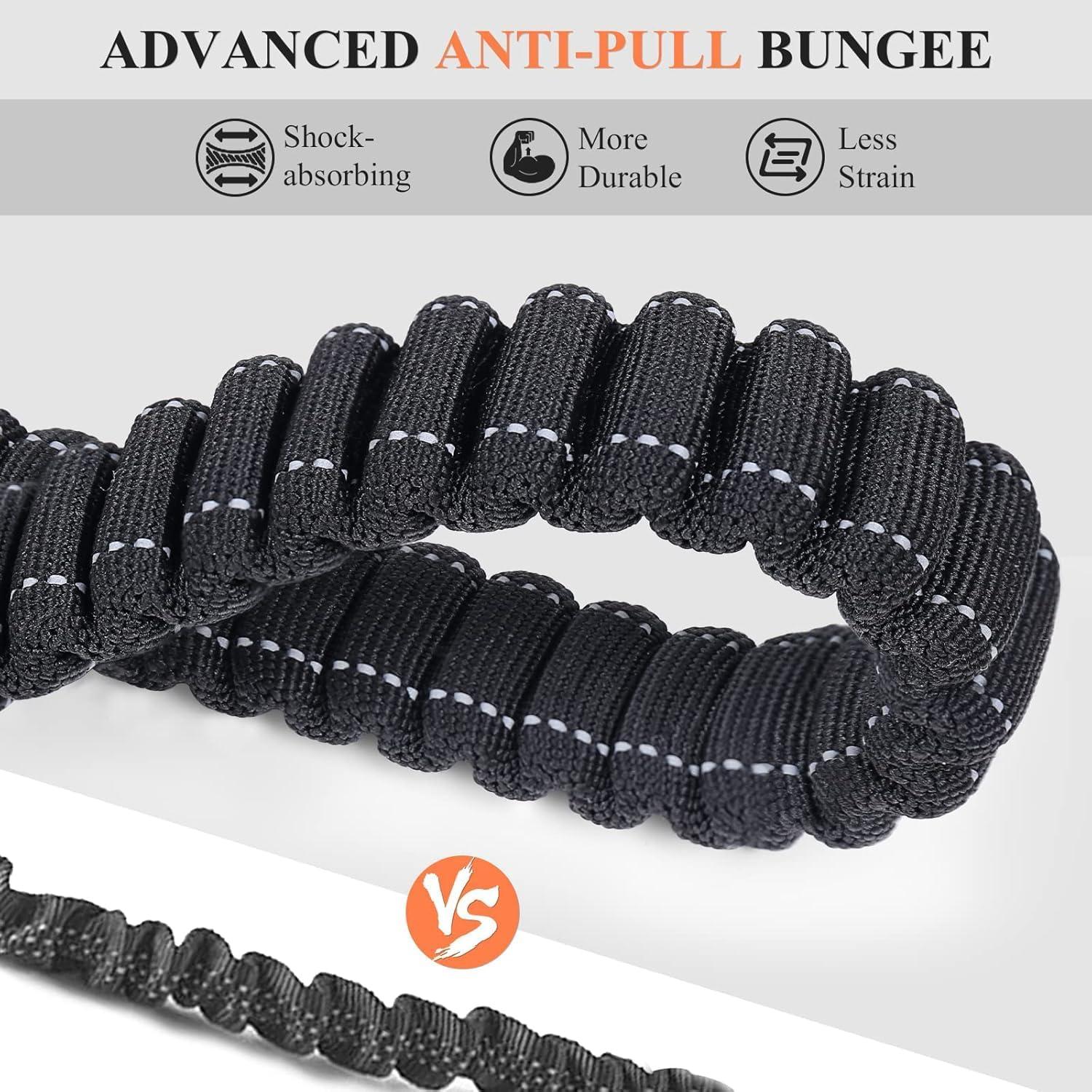 Correa de Perro Elástica TUAHOO 2 en 1 Ajustable 1.92 a 2.95 m