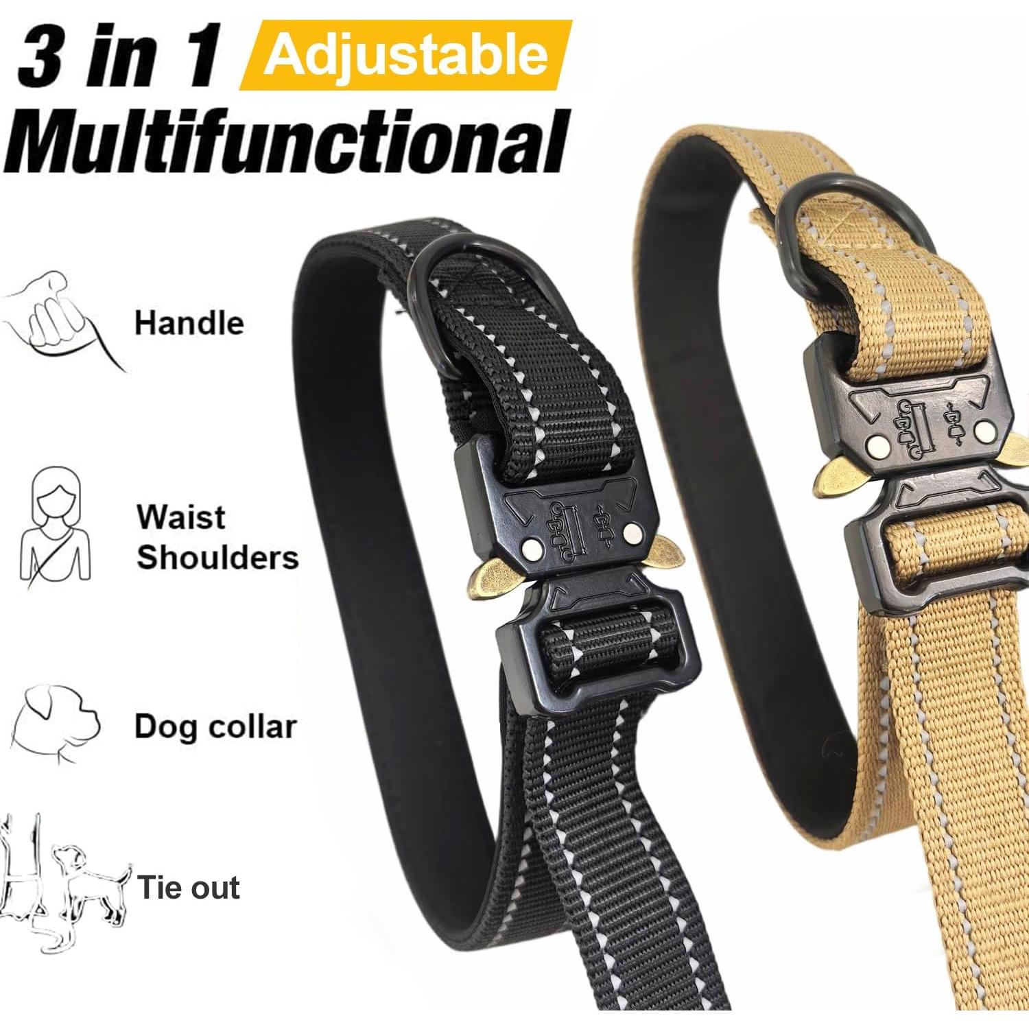 Correa de Perro Elástica TUAHOO 2 en 1 Ajustable 1.92 a 2.95 m