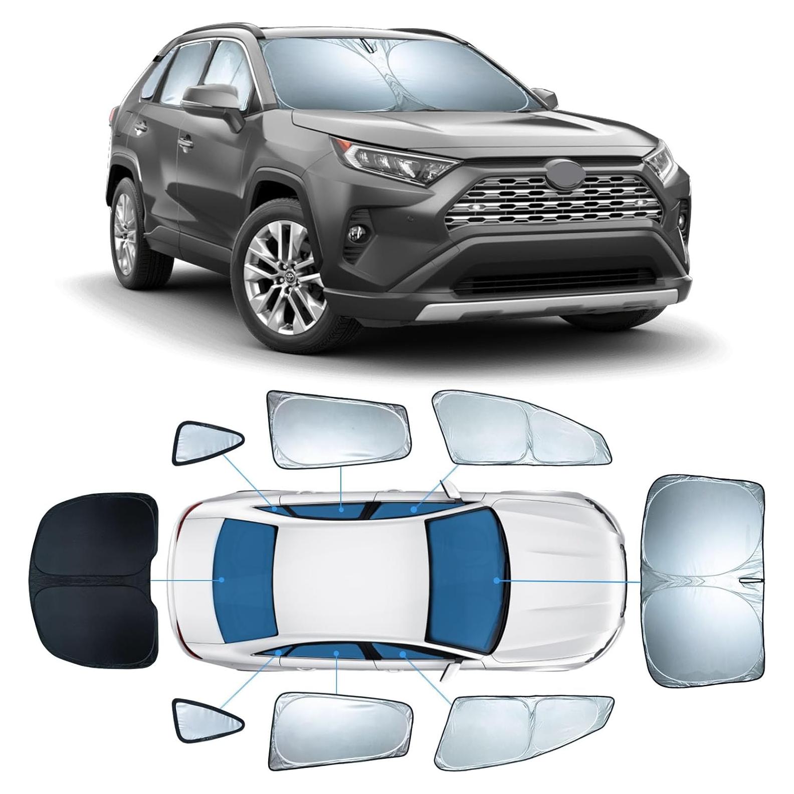 Sombrillas para Parabrisas ZOIBV 8 PCS para Toyota RAV4 2019-2025
