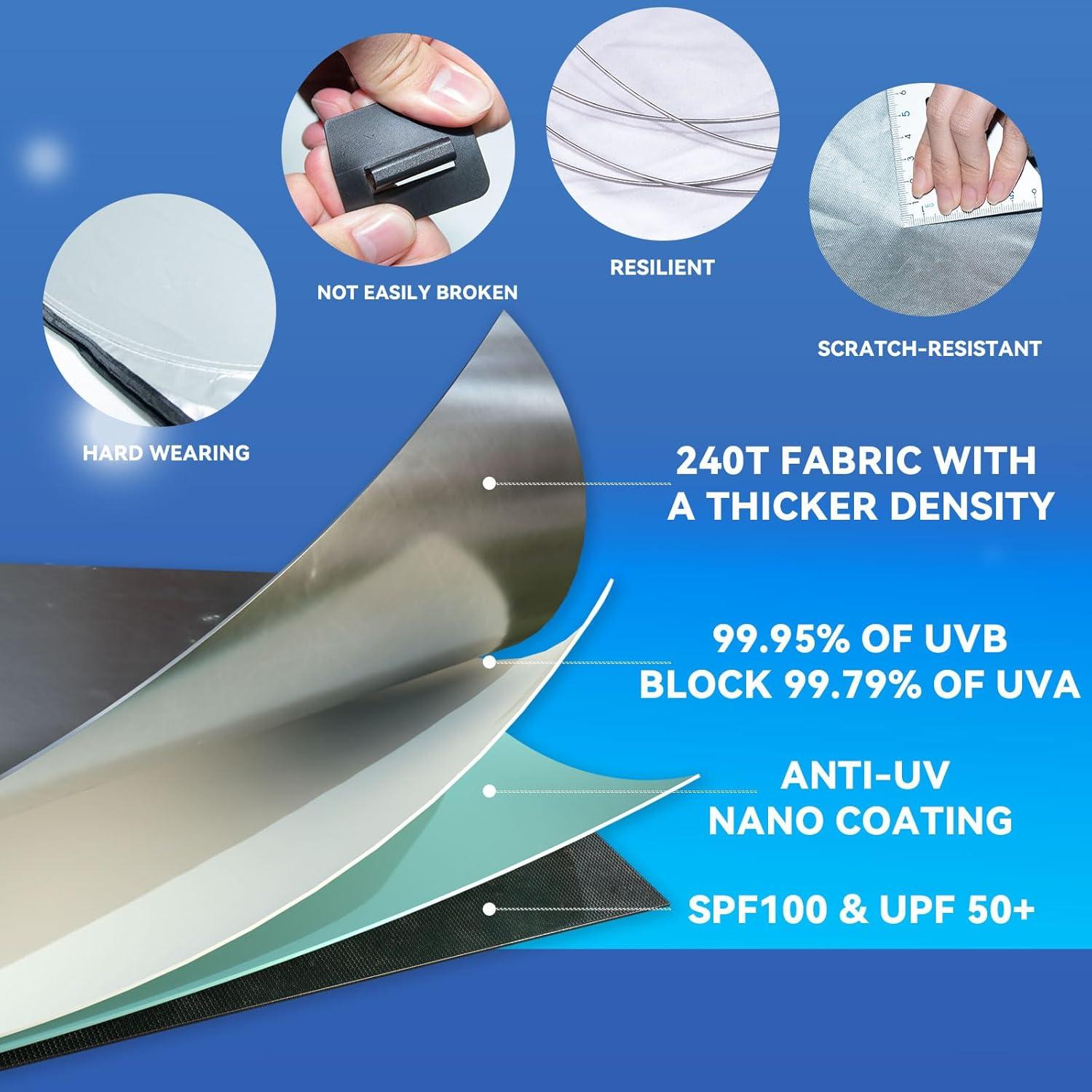 Sombrillas para Parabrisas ZOIBV 8 PCS para Toyota RAV4 2019-2025