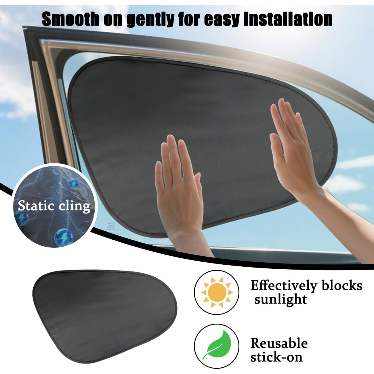 Sombrillas Laterales para Auto ROMASO UV Reutilizables 2 Pzas