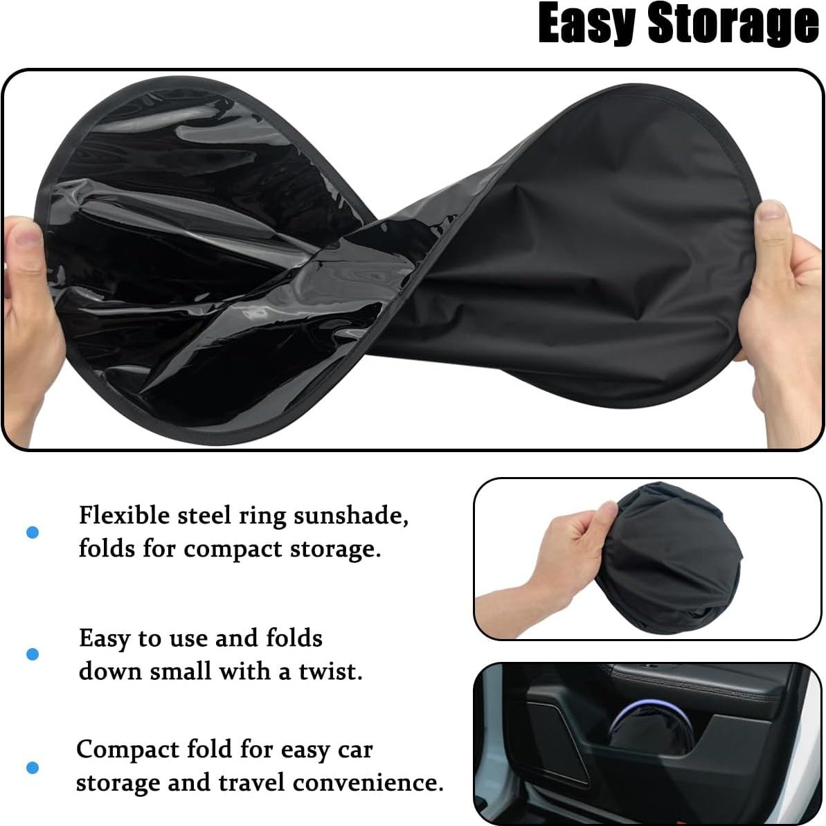 Sombrillas Laterales para Auto ROMASO UV Reutilizables 2 Pzas