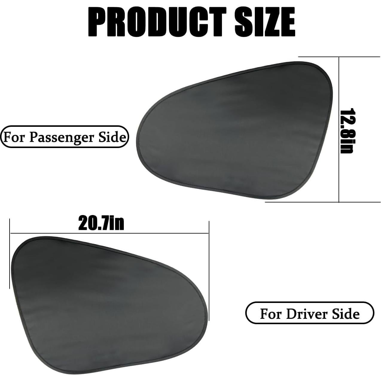 Sombrillas Laterales para Auto ROMASO UV Reutilizables 2 Pzas
