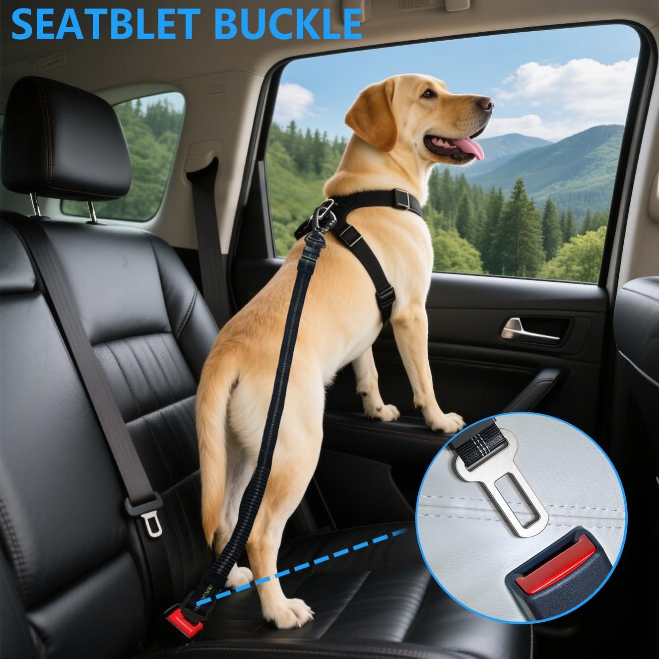 Cinturón de Seguridad para Perros TRIPOLACO Ajustable 3 en 1