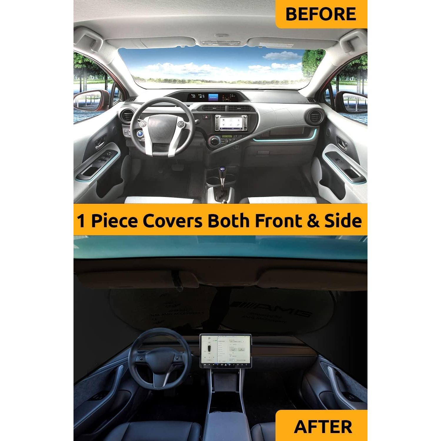 Protector Solar Parabrisas Coche InfLuvRealm Mediano 155x81cm