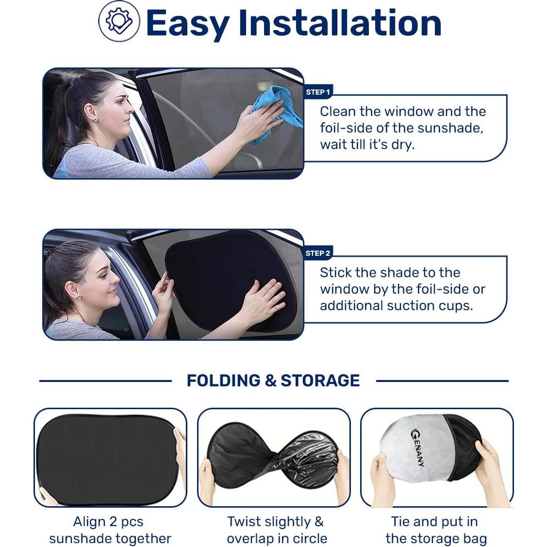 Sombra de Ventana Lateral GENANY 53x36 cm Unicornio