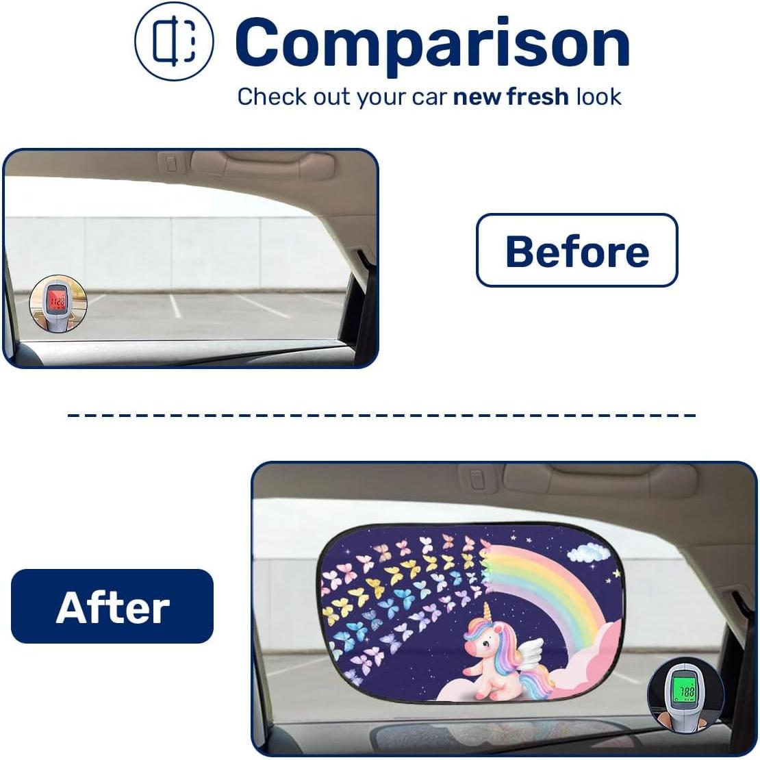 Sombra de Ventana Lateral GENANY 53x36 cm Unicornio