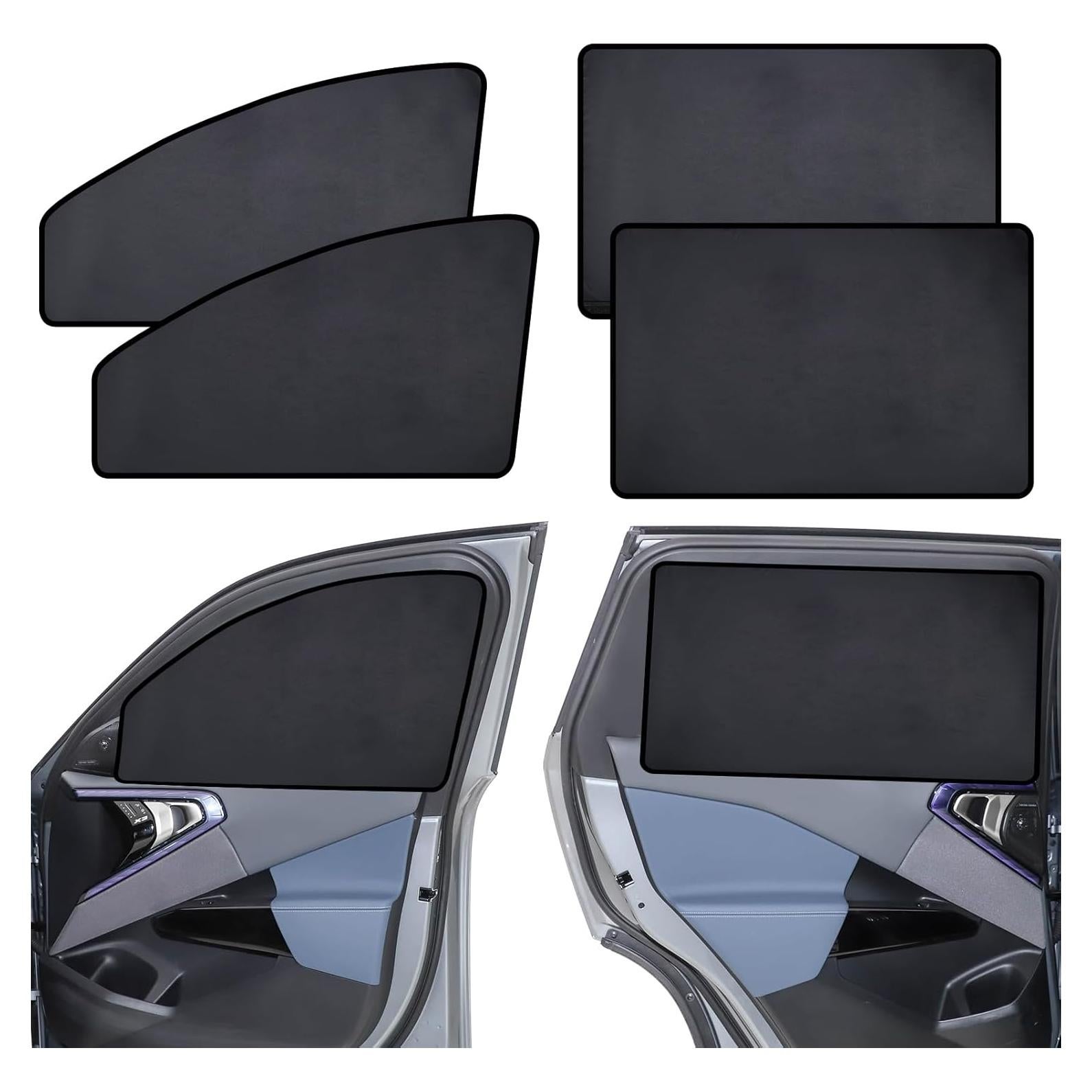 Sombrillas de Ventana KOCZIL Suede - Paquete de 4, Protección UV