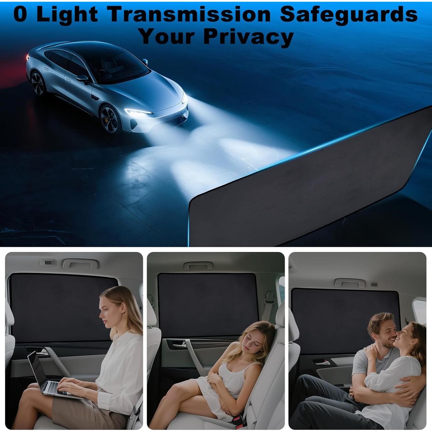 Sombrillas de Ventana KOCZIL Suede - Paquete de 4, Protección UV