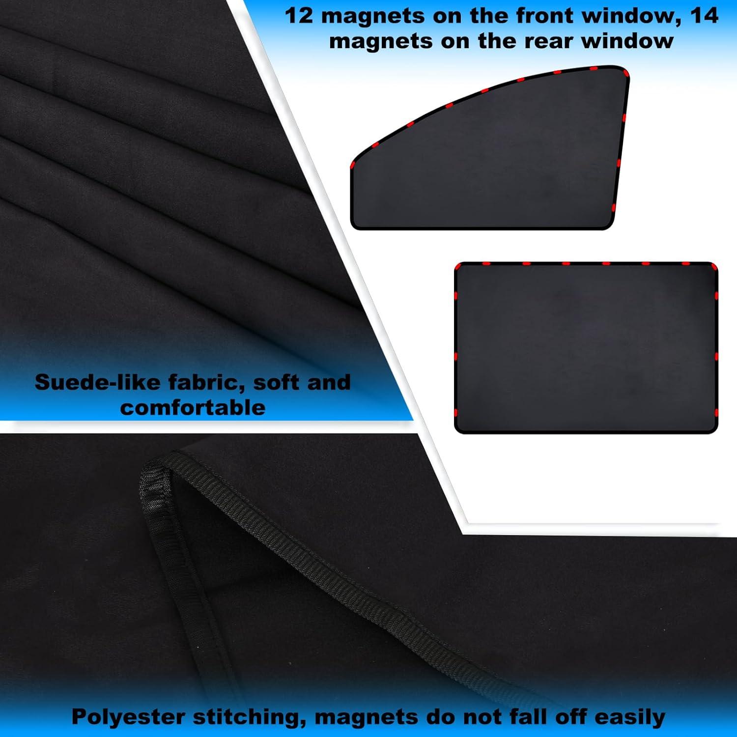 Sombrillas de Ventana KOCZIL Suede - Paquete de 4, Protección UV