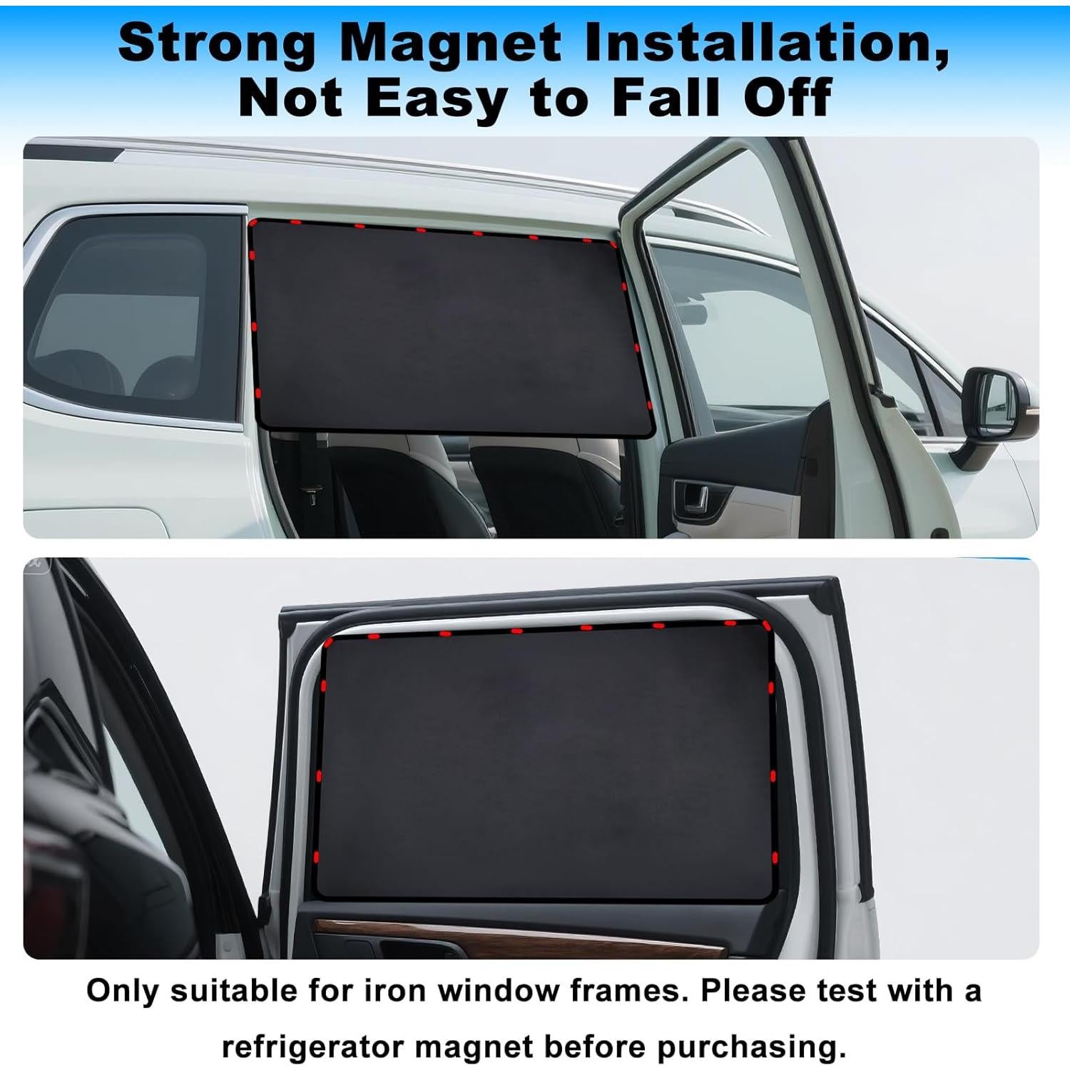 Sombrillas de Ventana KOCZIL Suede - Paquete de 4, Protección UV