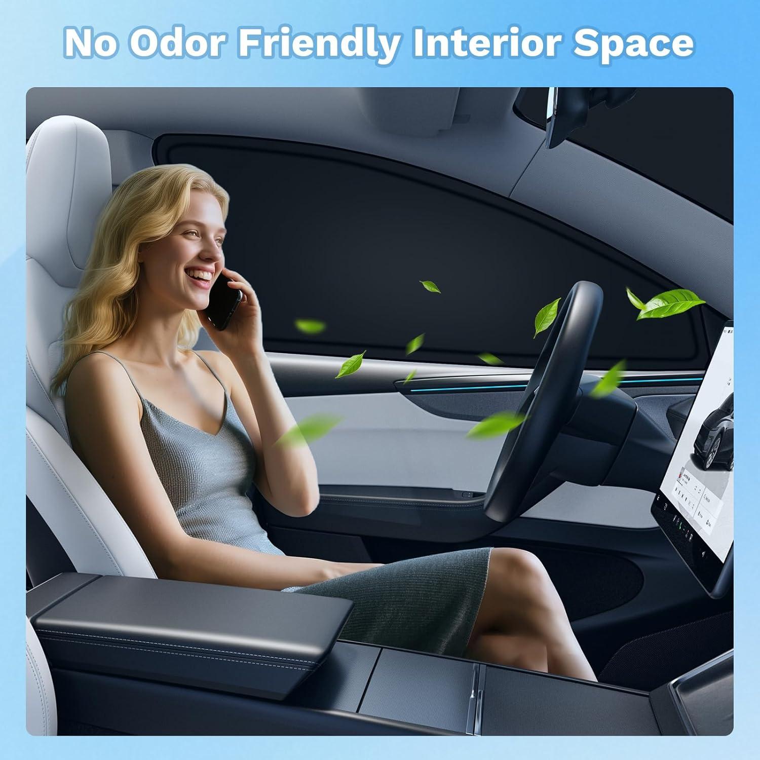 KUST Car Window Shades for Tesla Model 3 Highland 2024-2025 2026 Windshield Sun Shade Side Window Cover UV Block Privacy Protection Model 3 Accessories Foldable Front Rear Full Set 8PCS