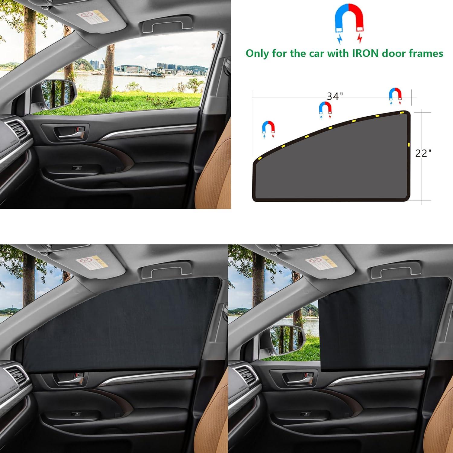 Cortinas Solares Magnéticas SnyGardn para Ventanas de Auto