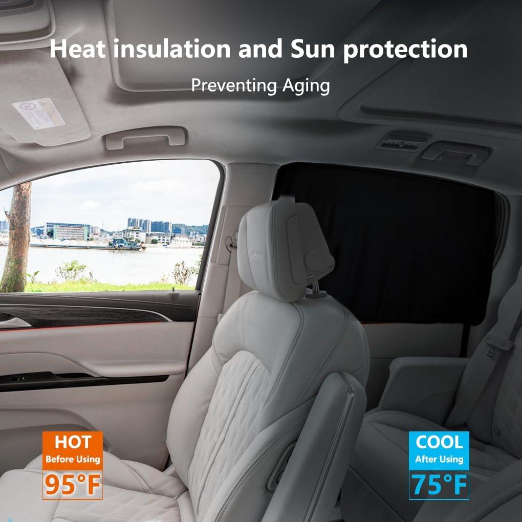 Cortinas Solares Magnéticas SnyGardn para Ventanas de Auto