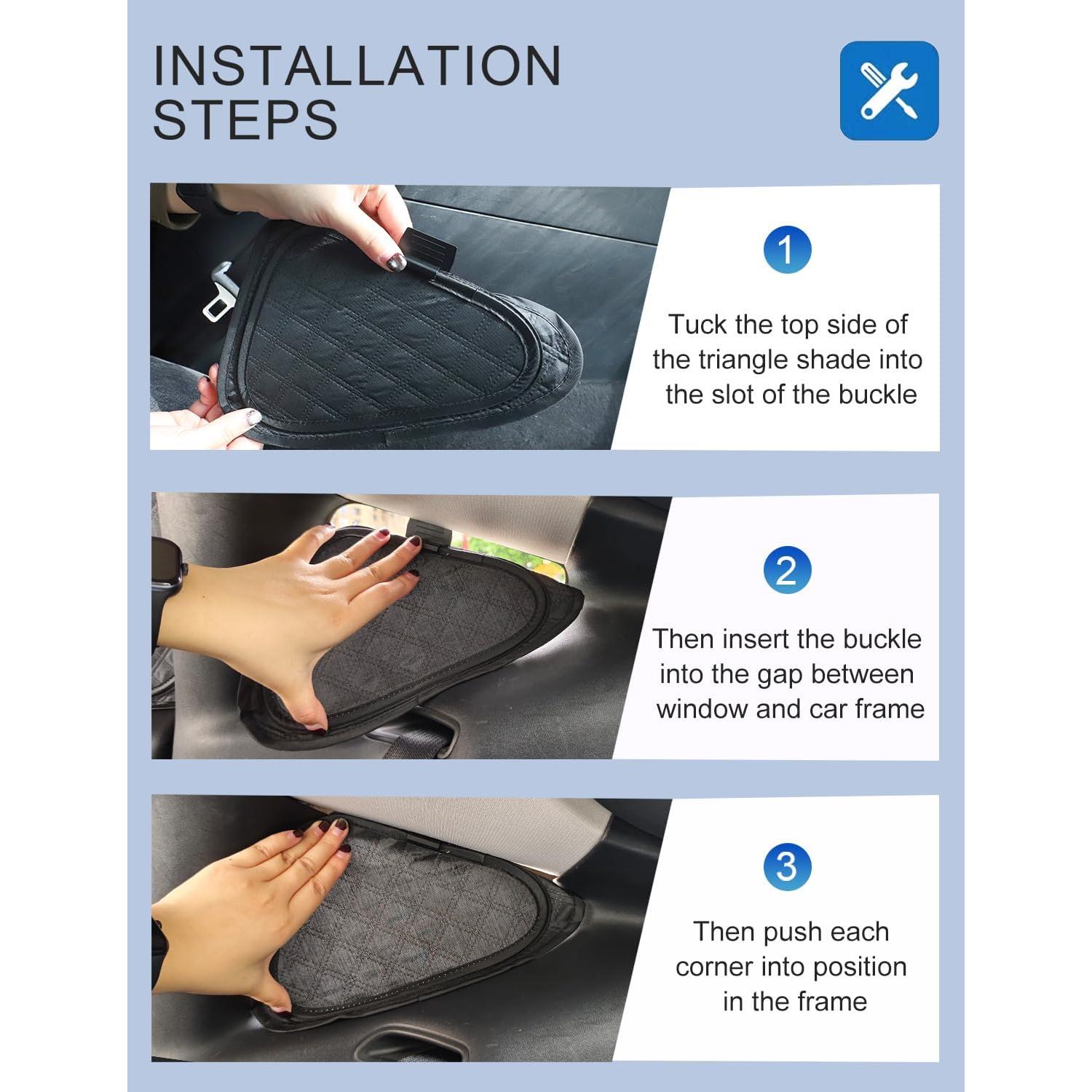 Sombrillas de Ventana EVFITUS para Tesla Modelo Y 2020-2024 - 8 Piezas