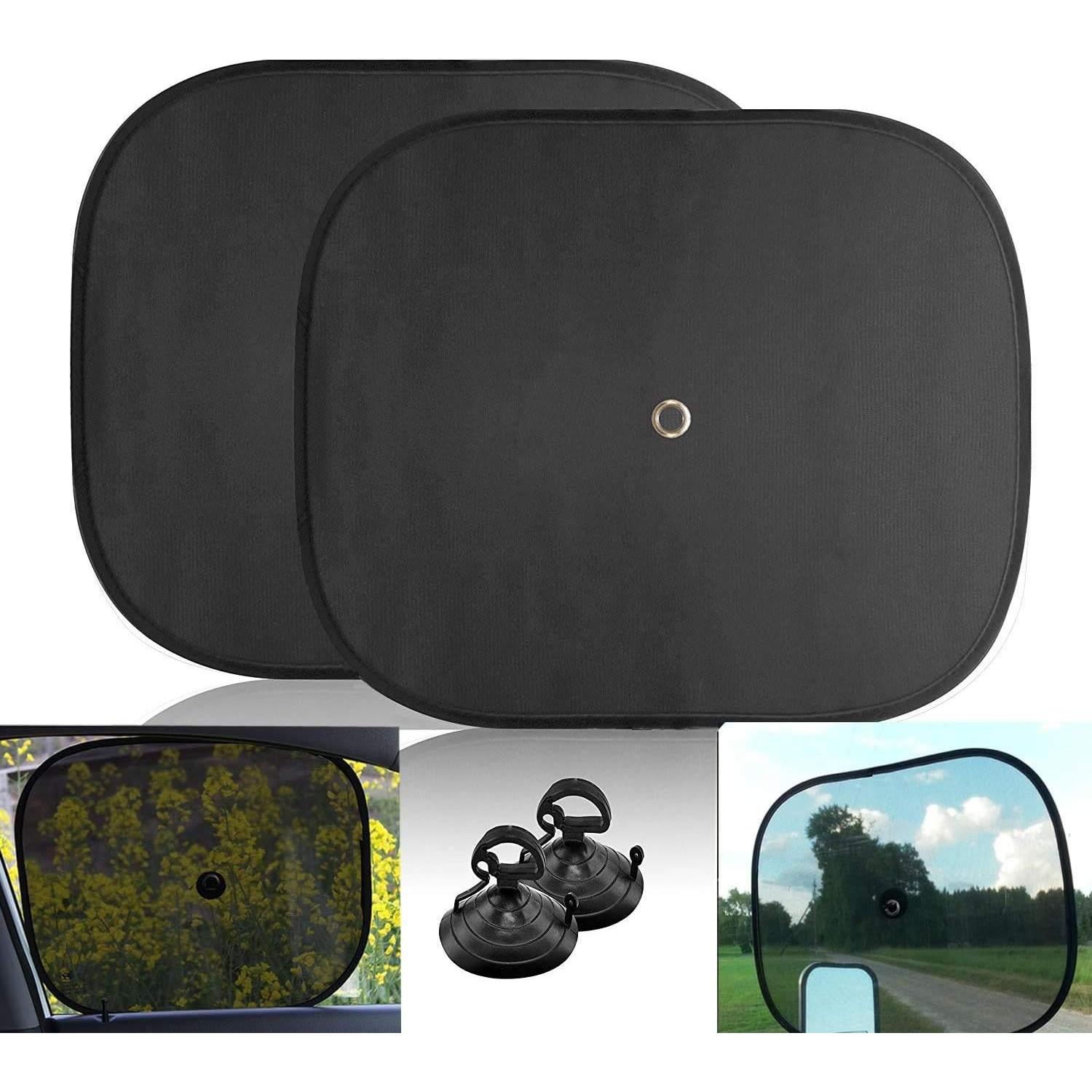 Big Ant Steering Wheel Cover Sun Shade + Bonus Side Window Sunshade-Heat Reflector Fit Most Jumbo/Standard Car-Sliver (20.1"X 17.3")