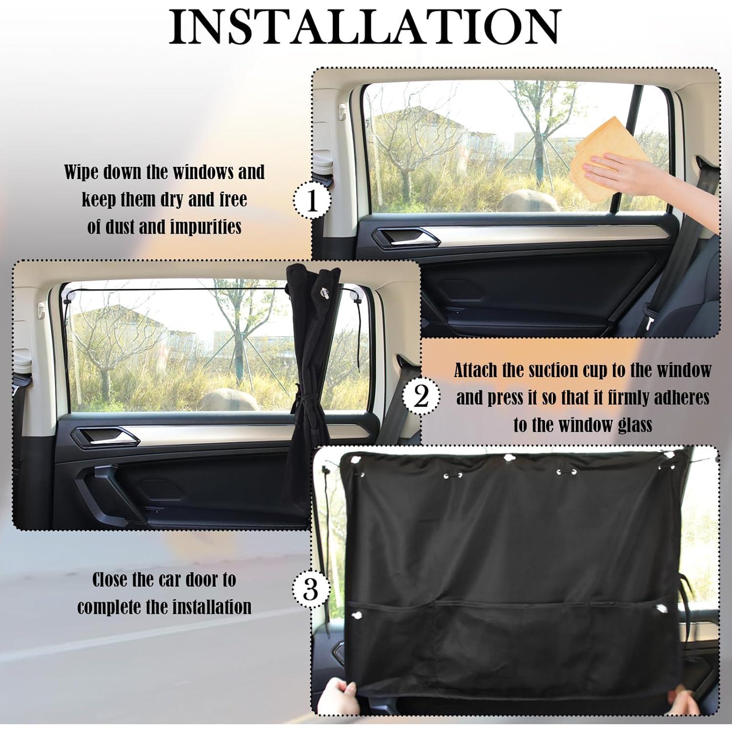 Cortina de Ventana Trasera para Bebé KIFIDAN - 2 Piezas con Ventosas