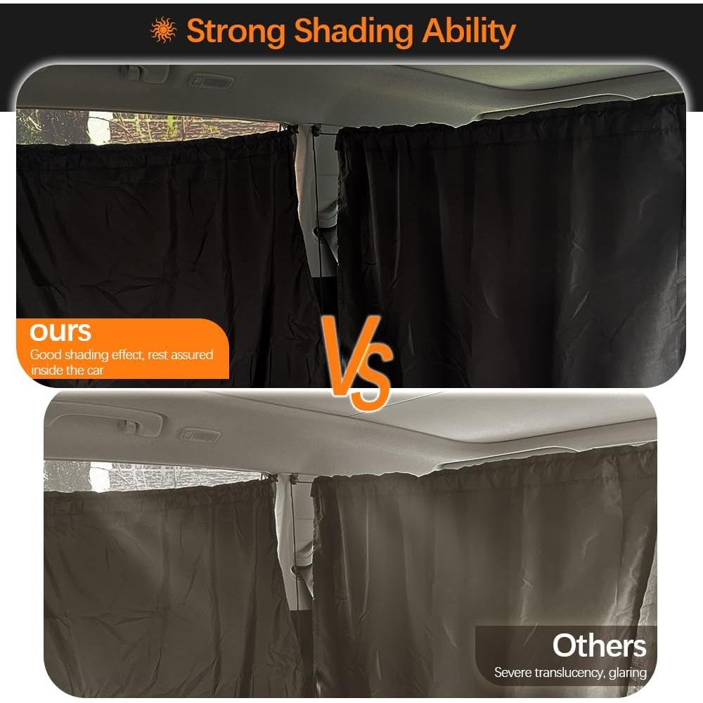 Juego de Cortinas de Sombra FUTLU para Ventanas de Automóvil 3 Piezas