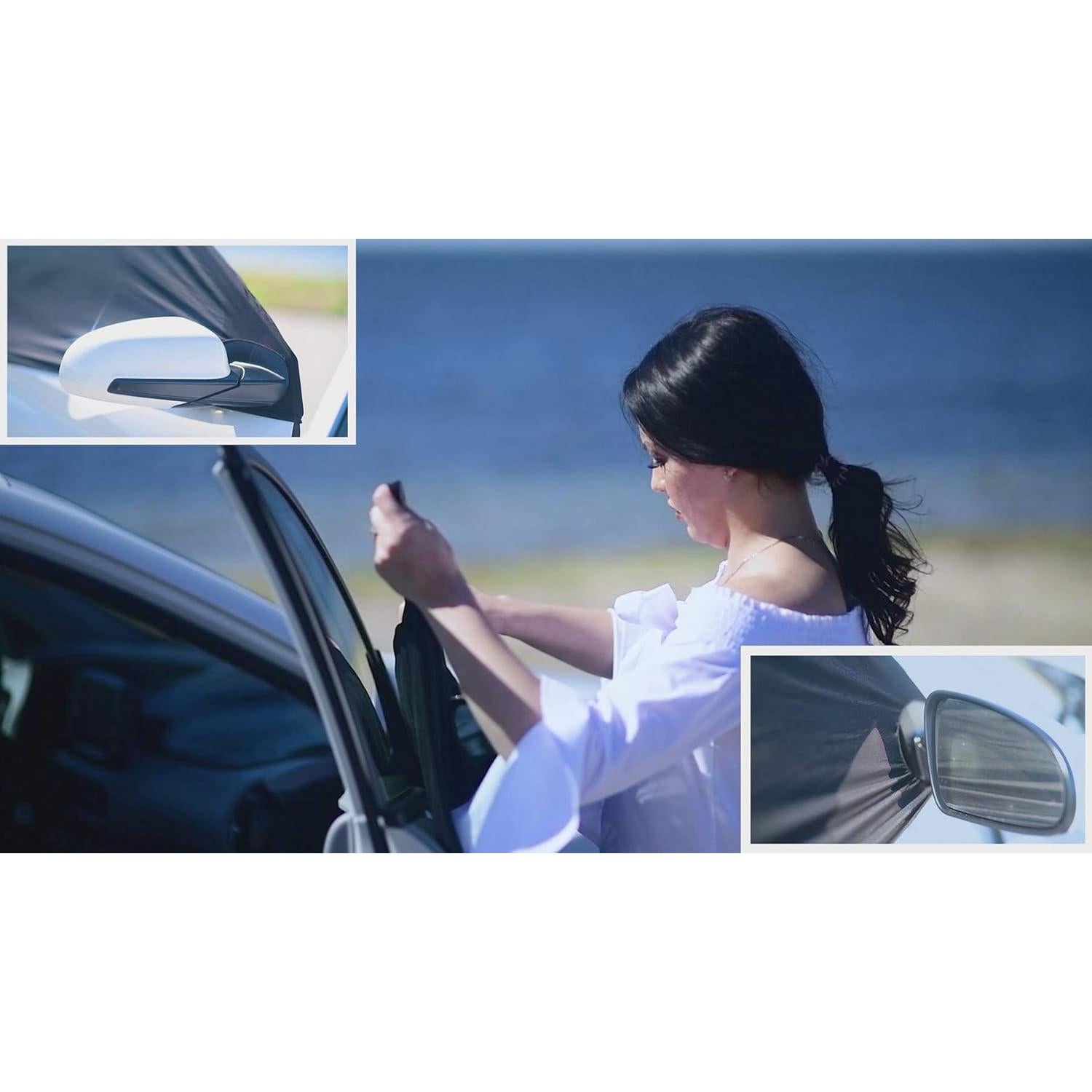 Paquete de 2 Sombrillas Bayan Front2 para Ventanas de Auto