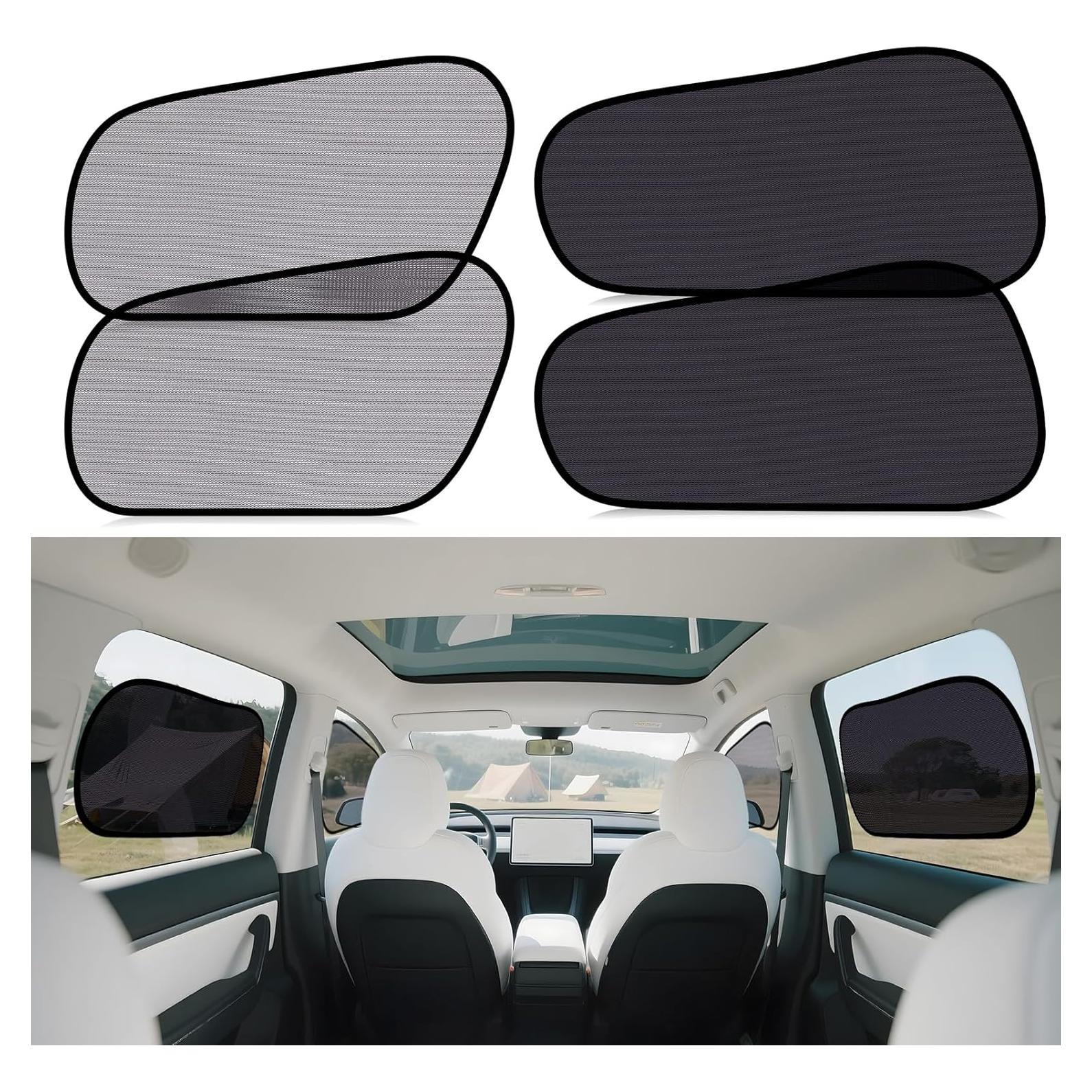 Sombrillas para Ventanas Tesla Model Y KOCZIL - Paquete de 4
