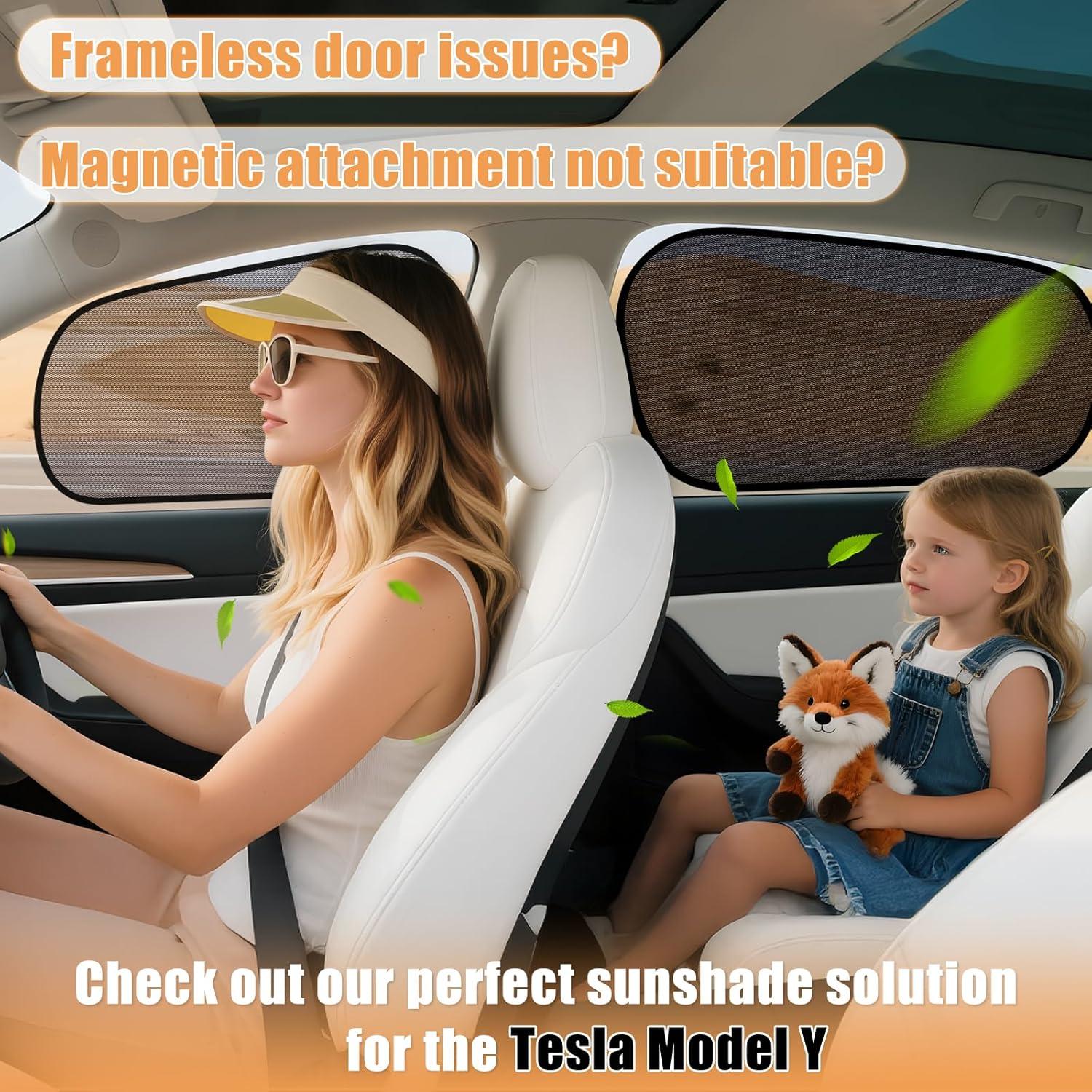 Sombrillas para Ventanas Tesla Model Y KOCZIL - Paquete de 4