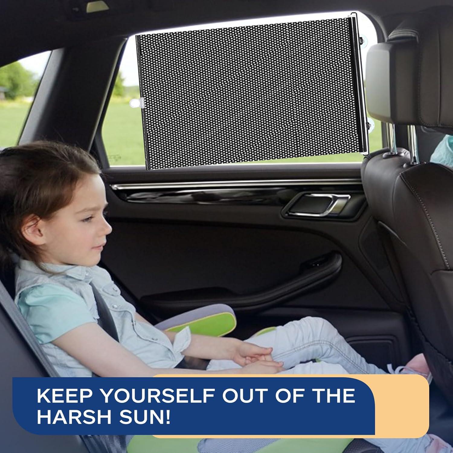 Sombrilla Solar Retráctil XUANFLY para Ventanas de Auto 39.9x15.7cm