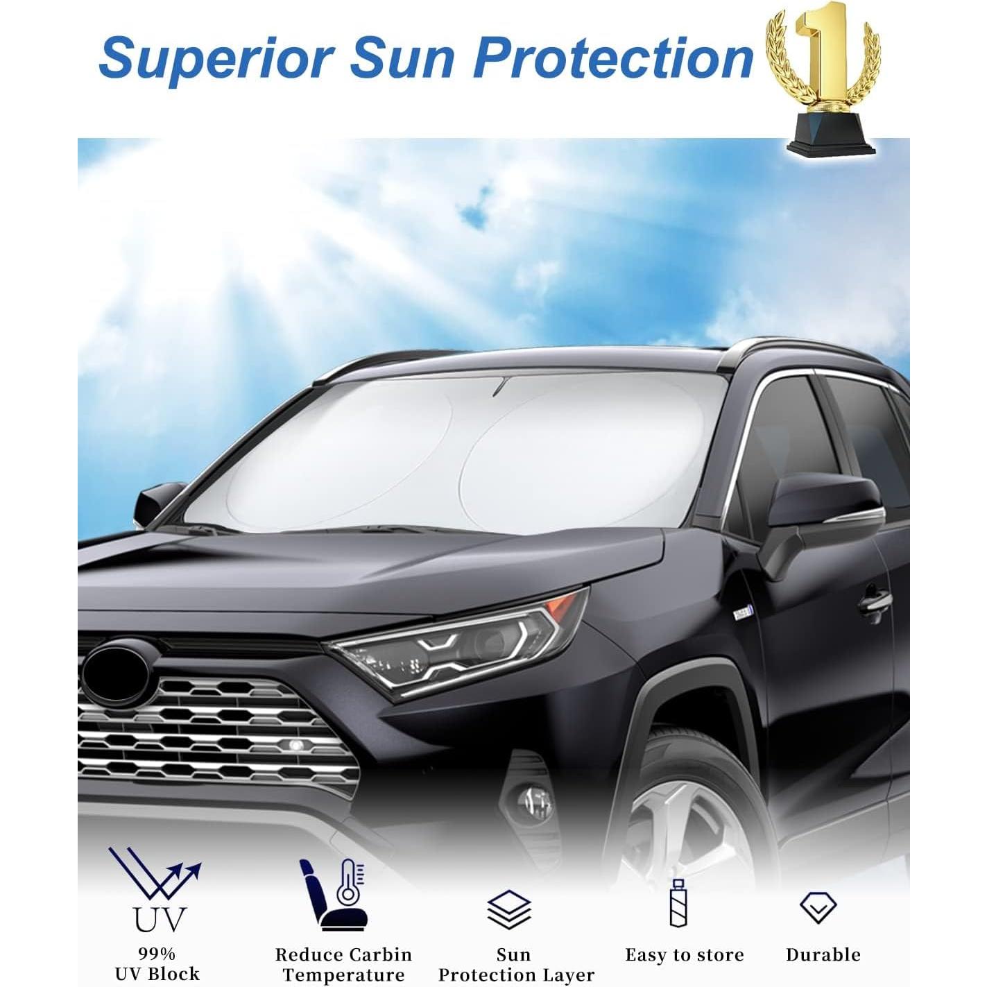 Protector Solar para Parabrisas InfLuvRealm Grande - Bloquea Rayos UV