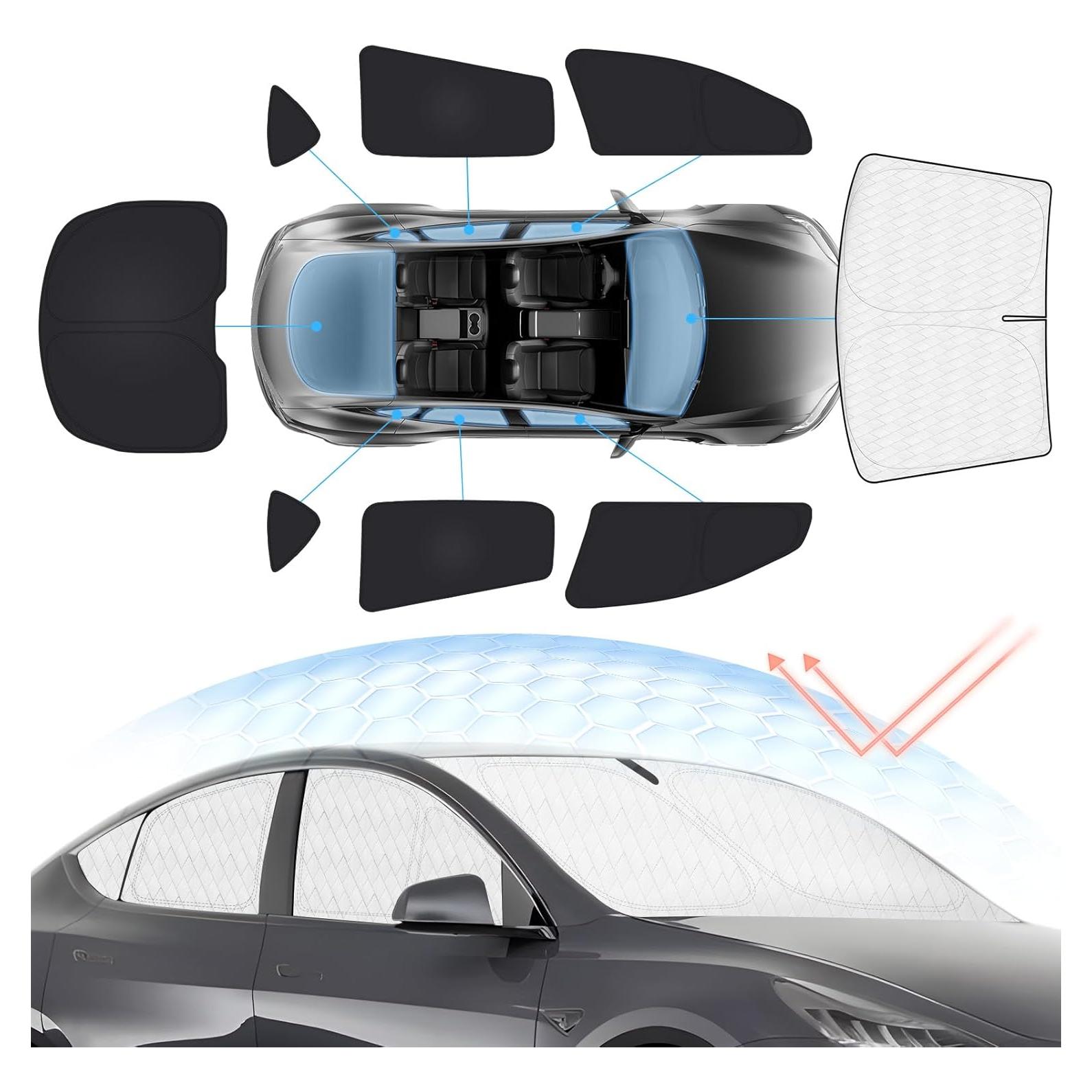 Kit de 8 Parasoles para Parabrisas Tesla Model Y 2020-2025