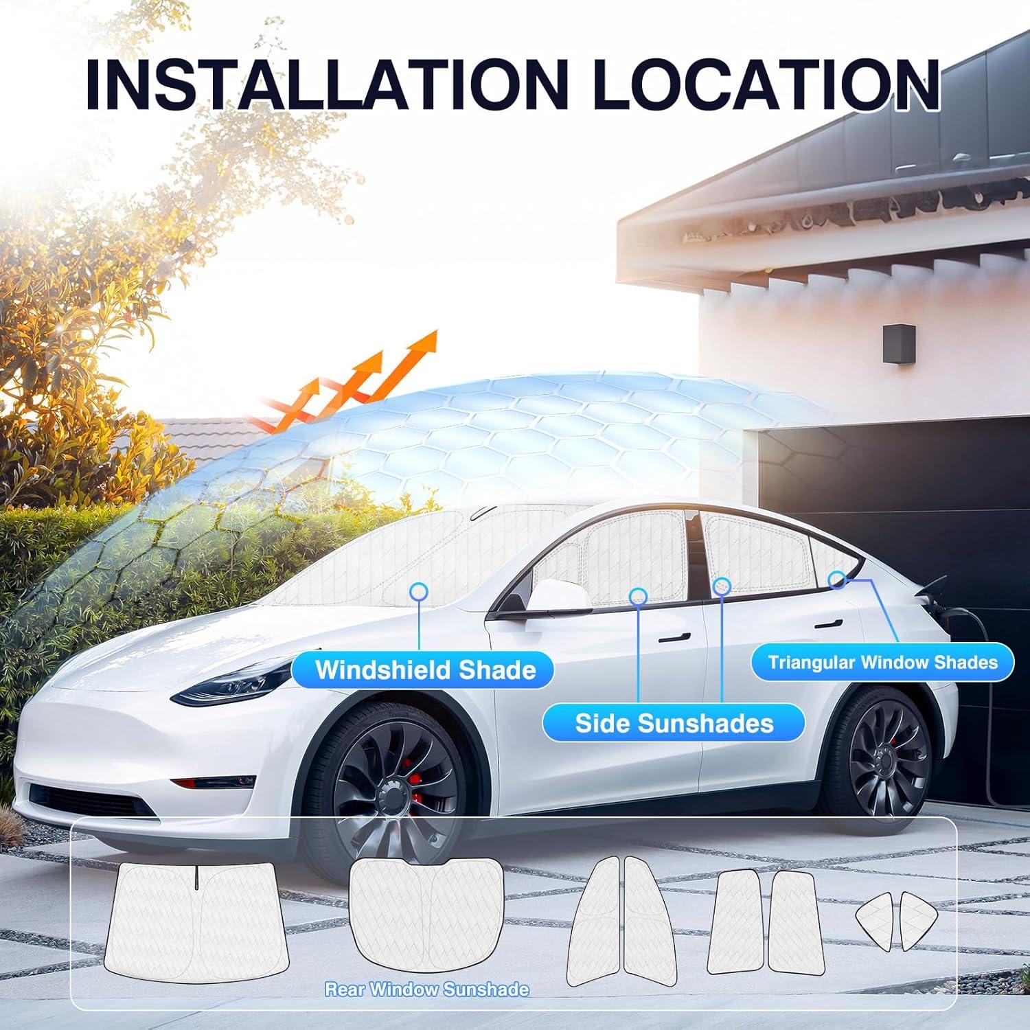 Kit de 8 Parasoles para Parabrisas Tesla Model Y 2020-2025