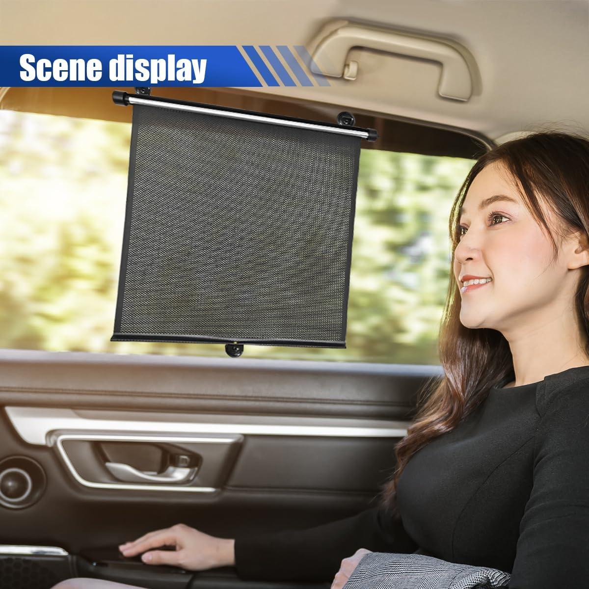 Protector Solar Retráctil DUSCOKE para Ventana de Auto 46.99x35.88cm