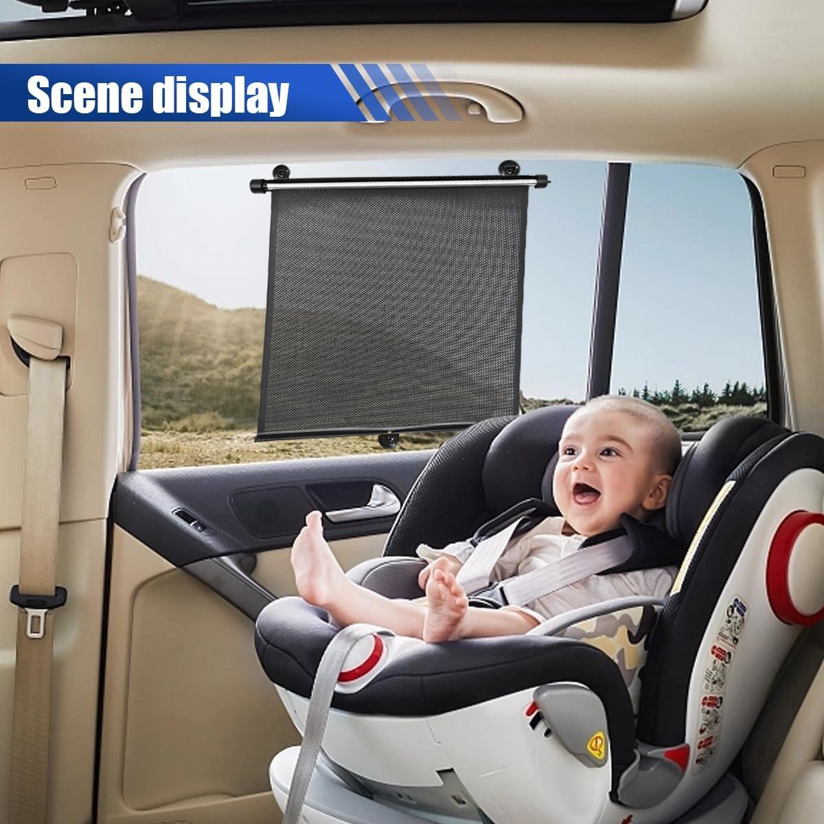 Protector Solar Retráctil DUSCOKE para Ventana de Auto 46.99x35.88cm