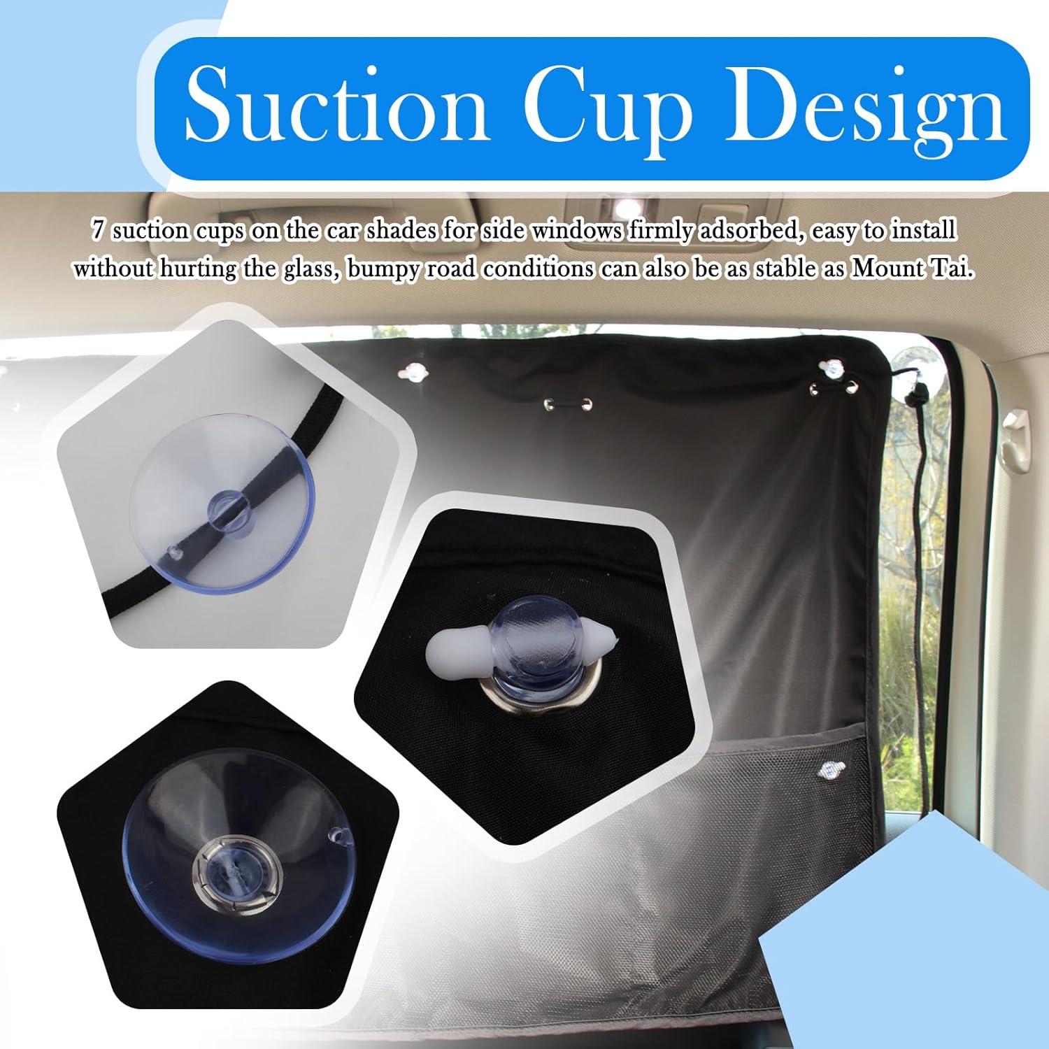 Cortinas Solares para Ventanas Traseras de Coche Figpade 69x50 cm