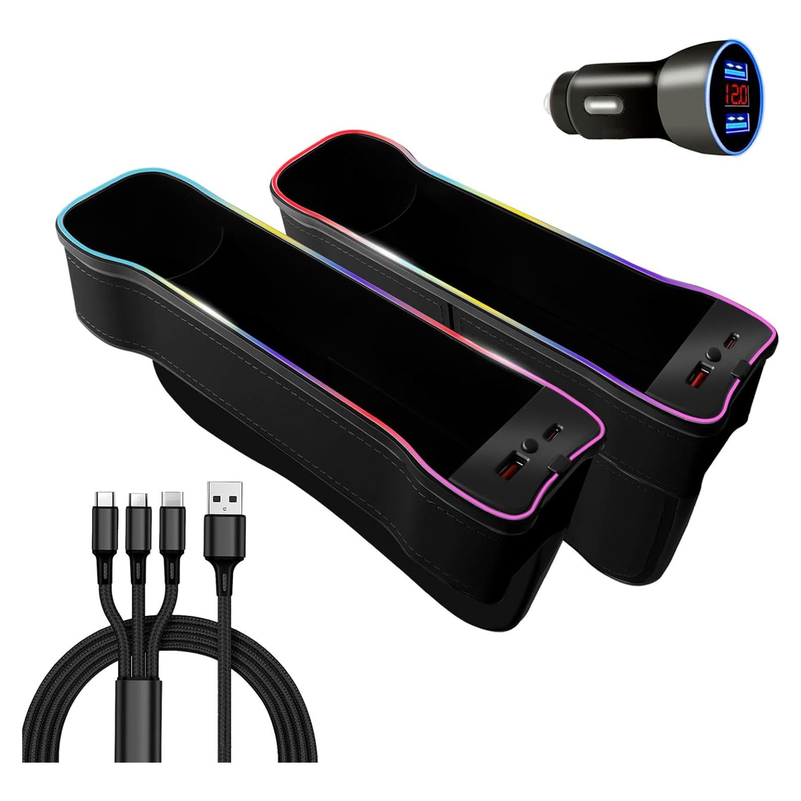 Organizador de Espacio entre Asientos xiaoniu con LED y Carga USB