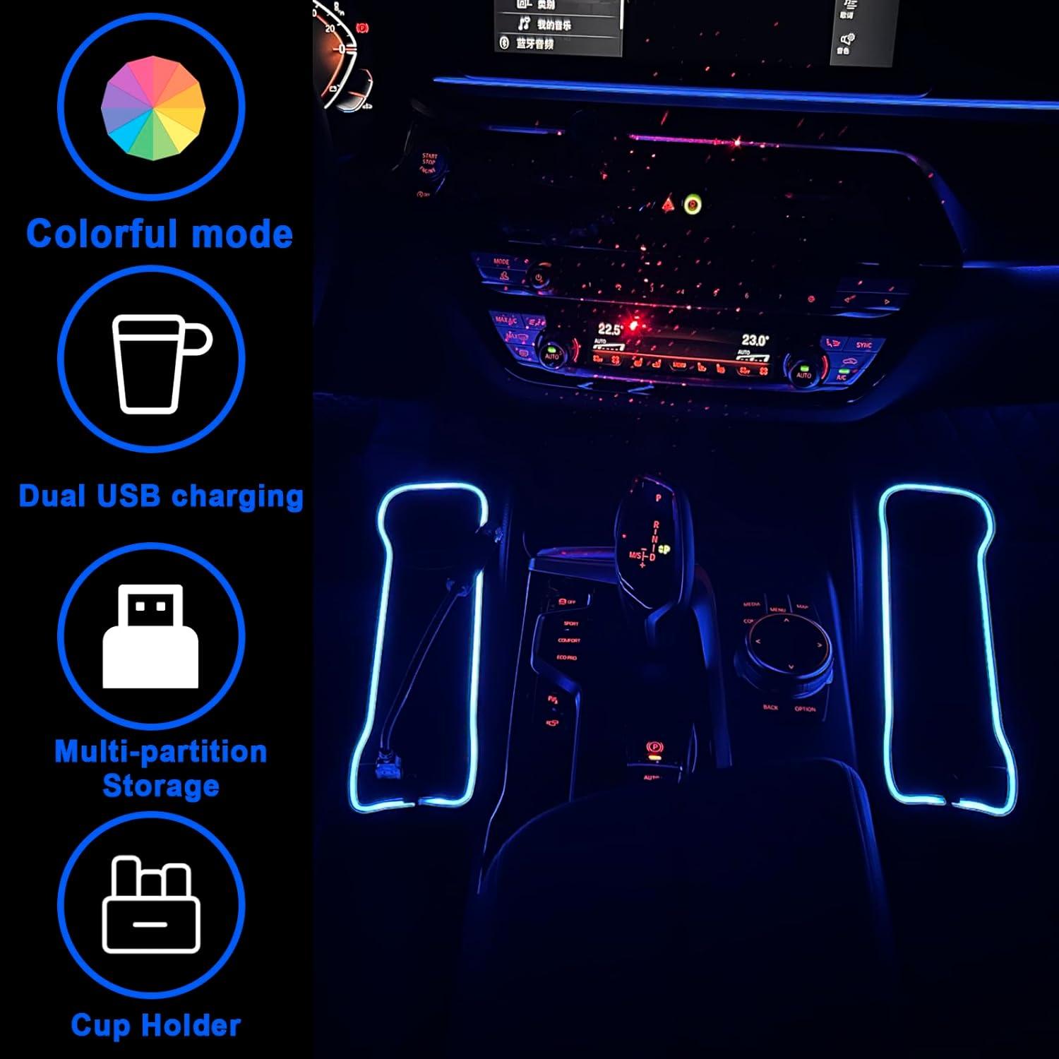 Organizador de Espacio entre Asientos xiaoniu con LED y Carga USB