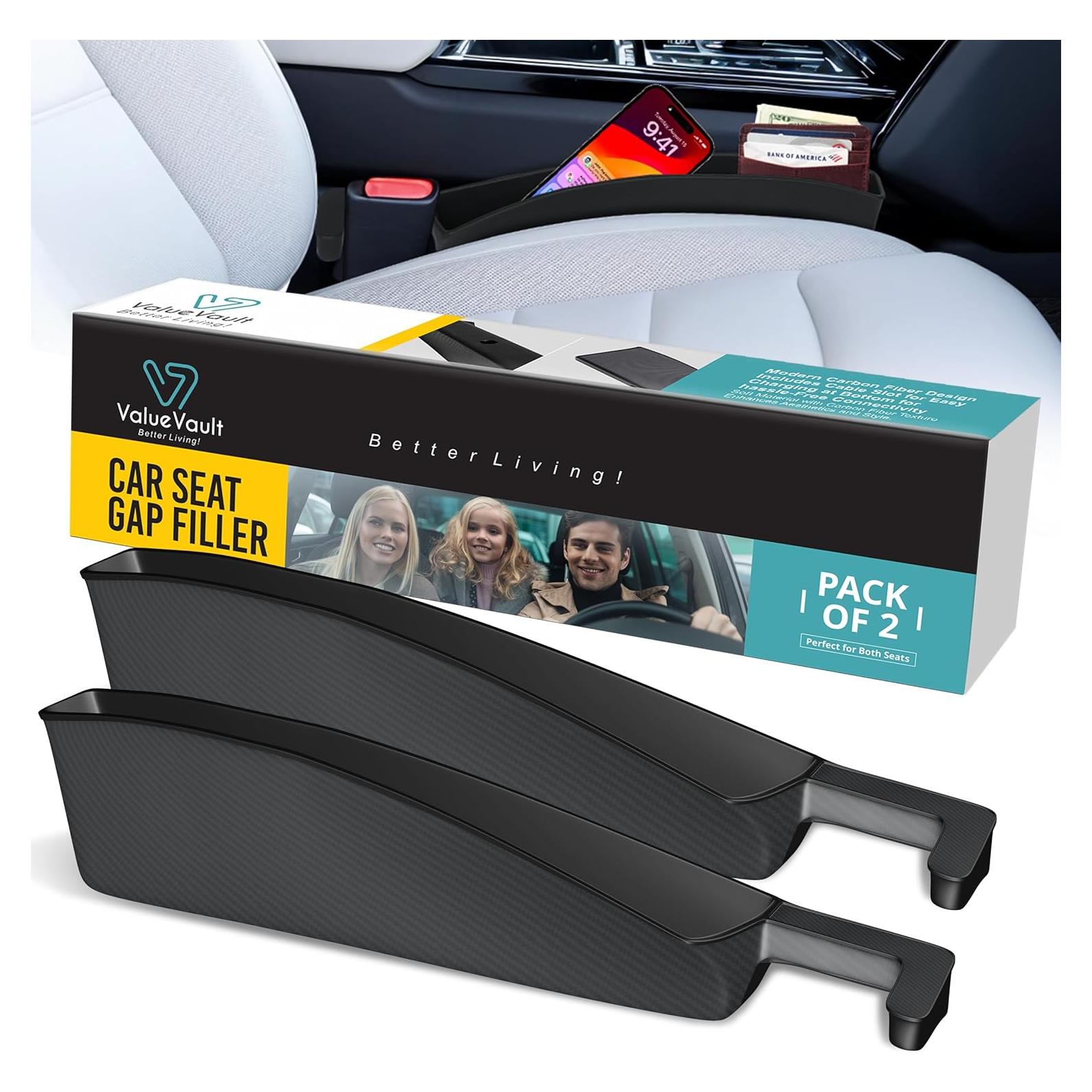 Relleno Espacio Asientos Coche ValueVault SGF-2P Negro 2 Pcs